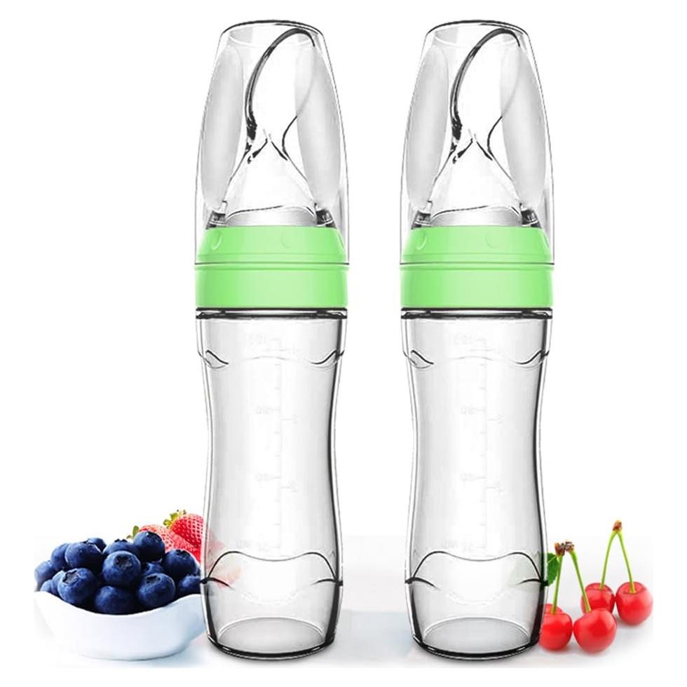 Matyz 2 PCS Botella Alimentadora de Silicona 120ml Verde