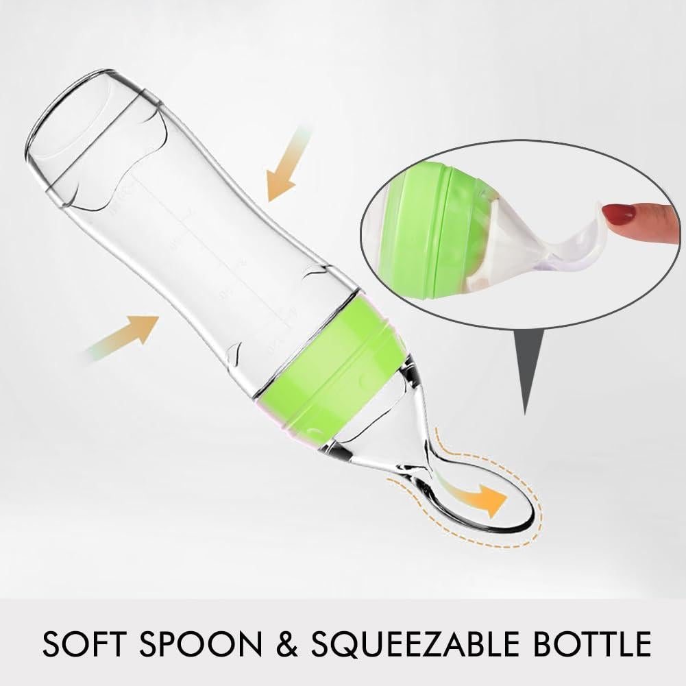 Matyz 2 PCS Botella Alimentadora de Silicona 120ml Verde