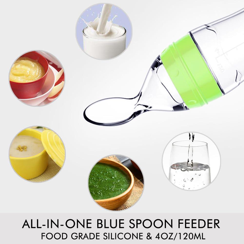 Matyz 2 PCS Botella Alimentadora de Silicona 120ml Verde