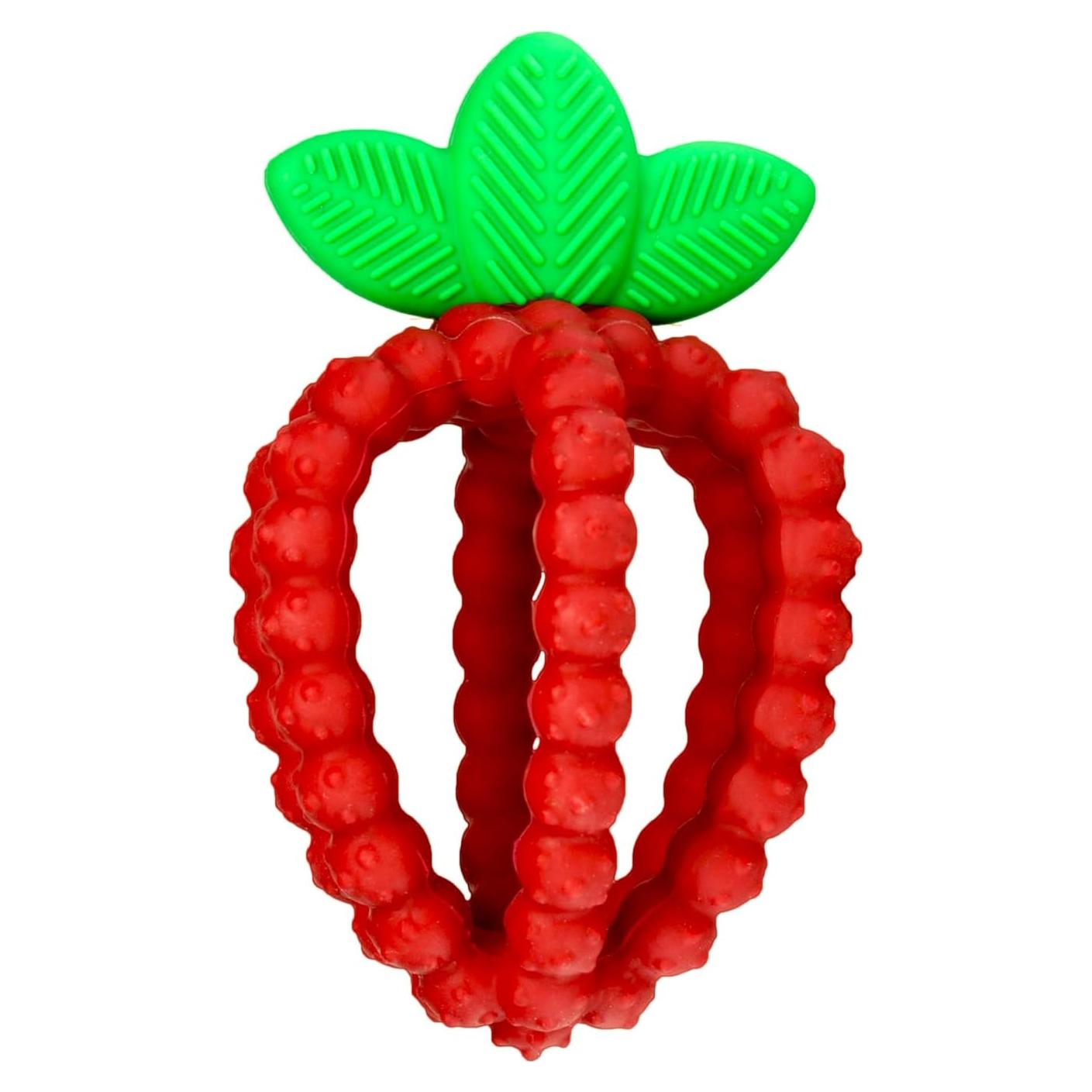 RaZbaby Bites Juguete de Dentición Silicona Libre BPA Rojo