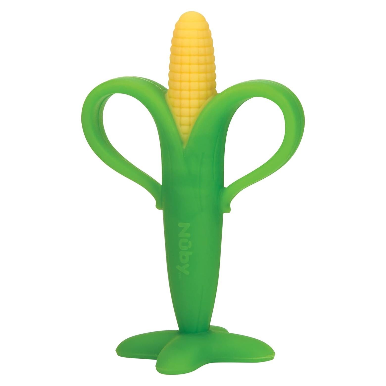 Mordedor de Maíz Nuby de Silicona Suave Verde 7.6x10.2cm