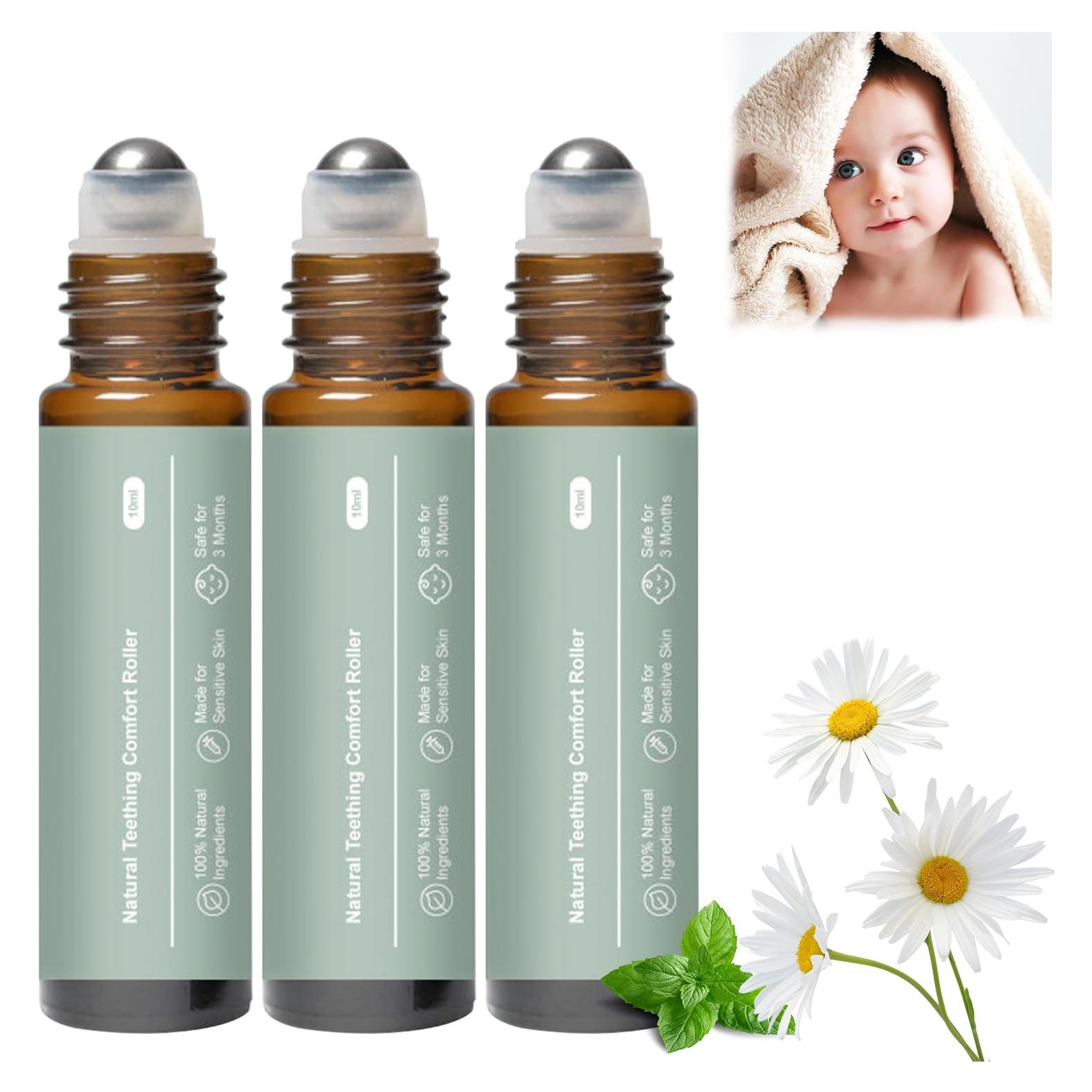 Rodillo de Dentición Natural 3Pcs para Bebés - Alivio Suave