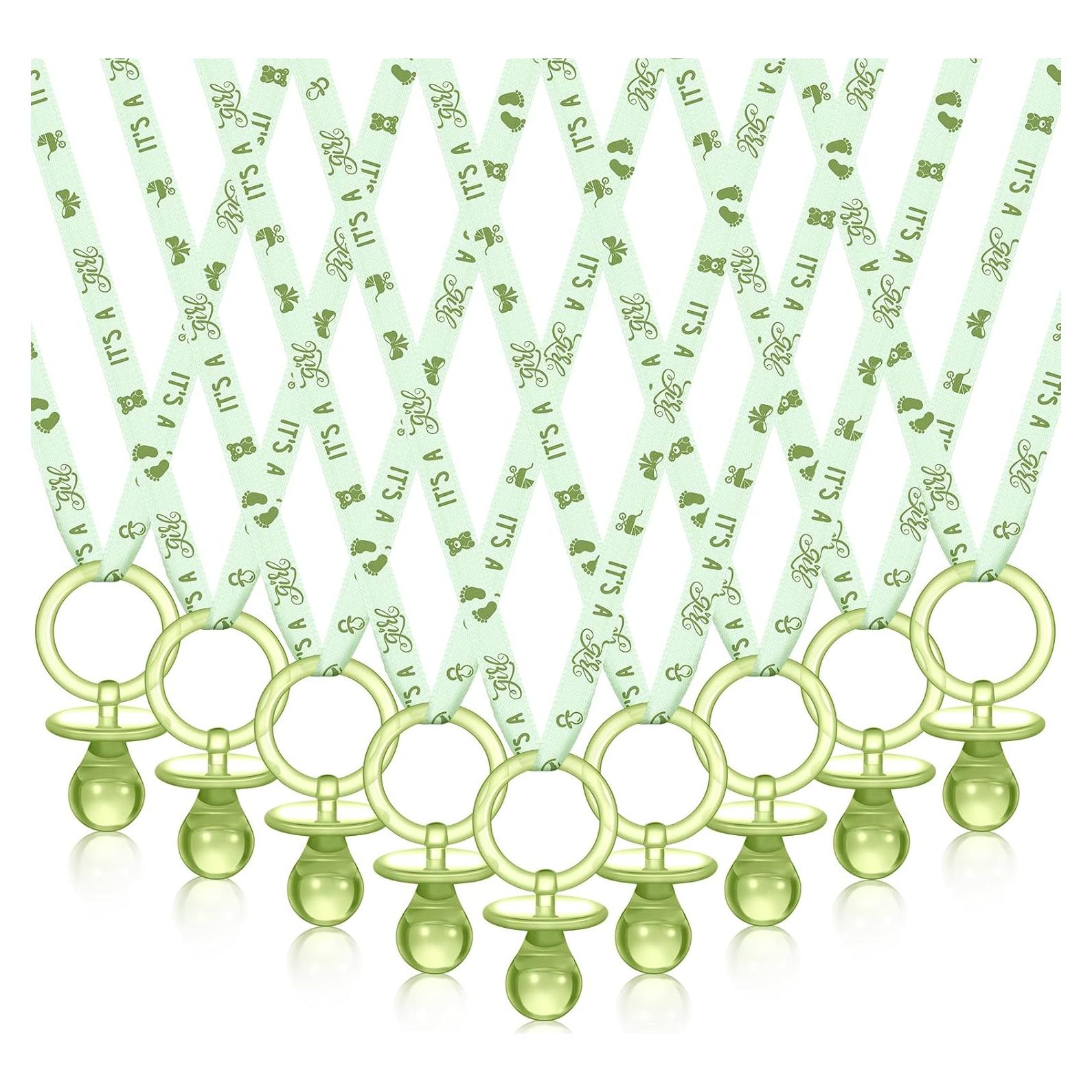 Collares de Chupete Geiserailie 36 Pcs Acrílicos Verde