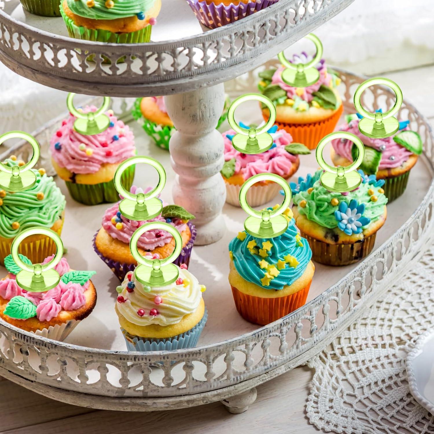 Collares de Chupete Geiserailie 36 Pcs Acrílicos Verde