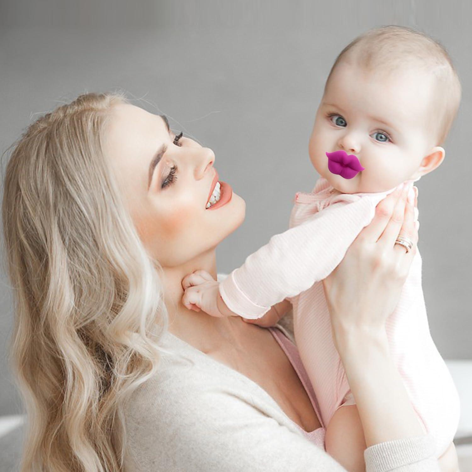 Chupetes Divertidos para Bebés Labios 0-18 Meses BPA Free - 3 Pzs