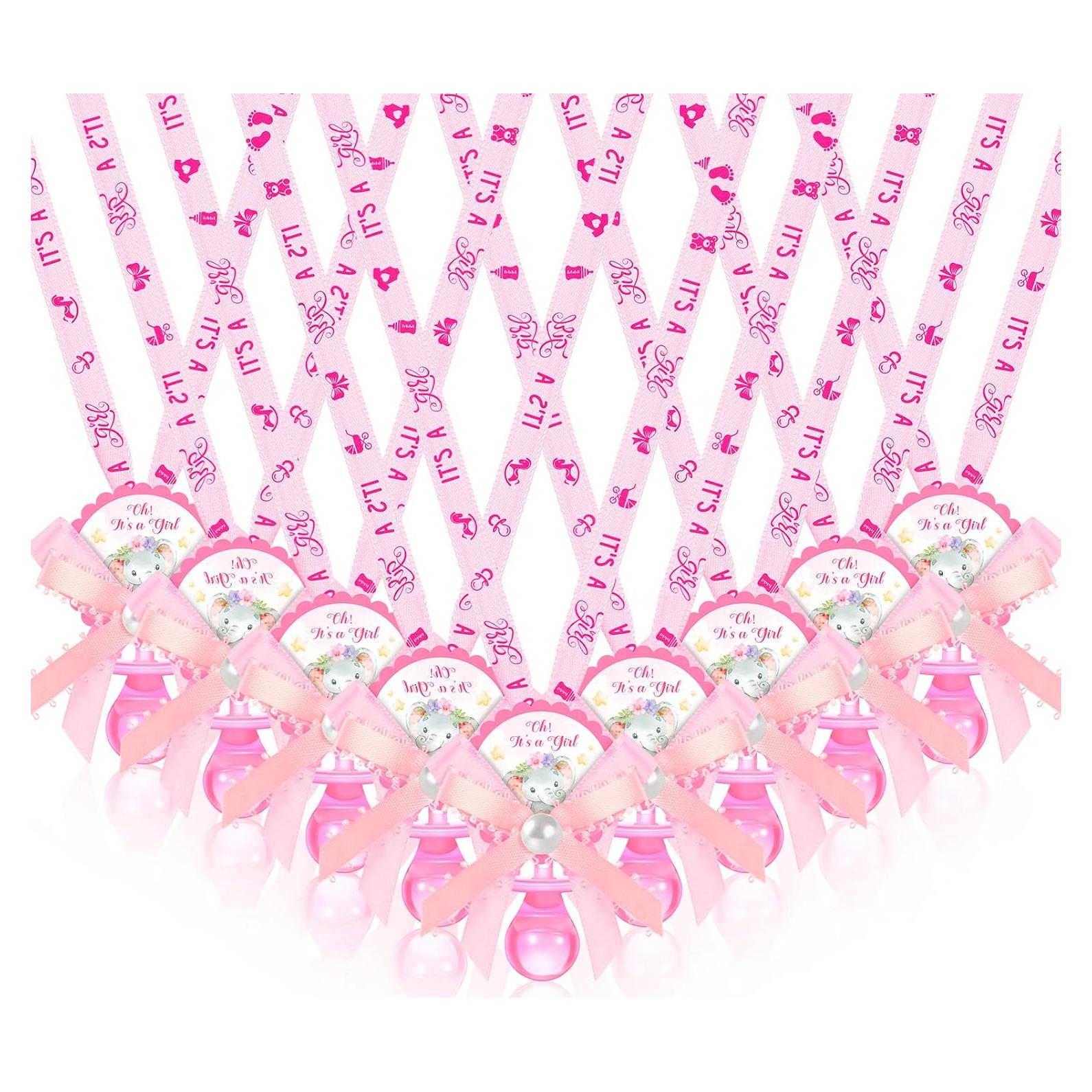 Collares de Chupete Elefante Remuuly 60 Pcs Rosa Baby Shower