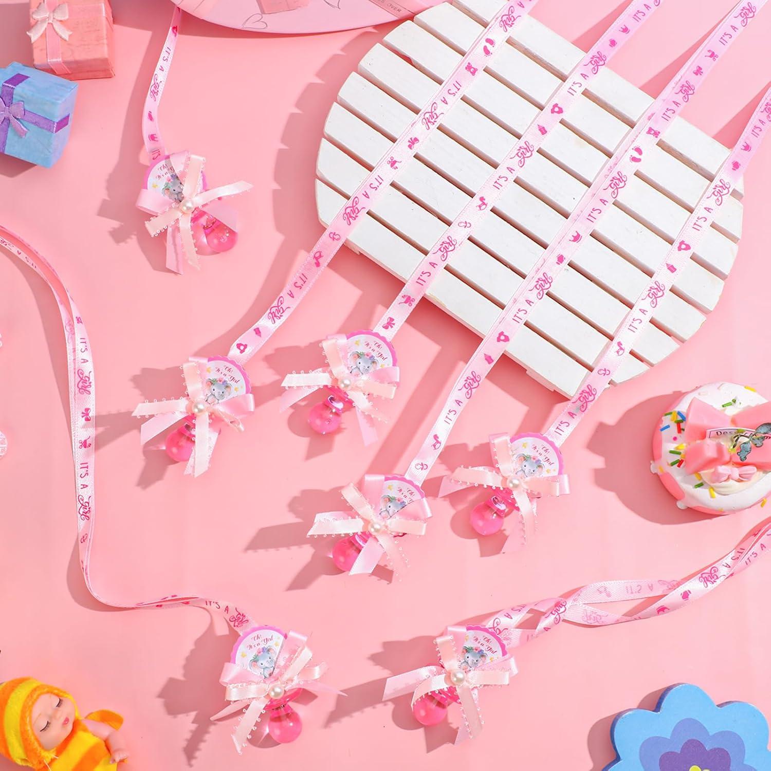 Collares de Chupete Elefante Remuuly 60 Pcs Rosa Baby Shower