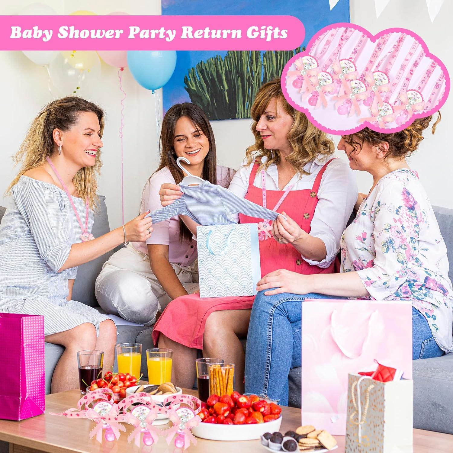 Collares de Chupete Elefante Remuuly 60 Pcs Rosa Baby Shower