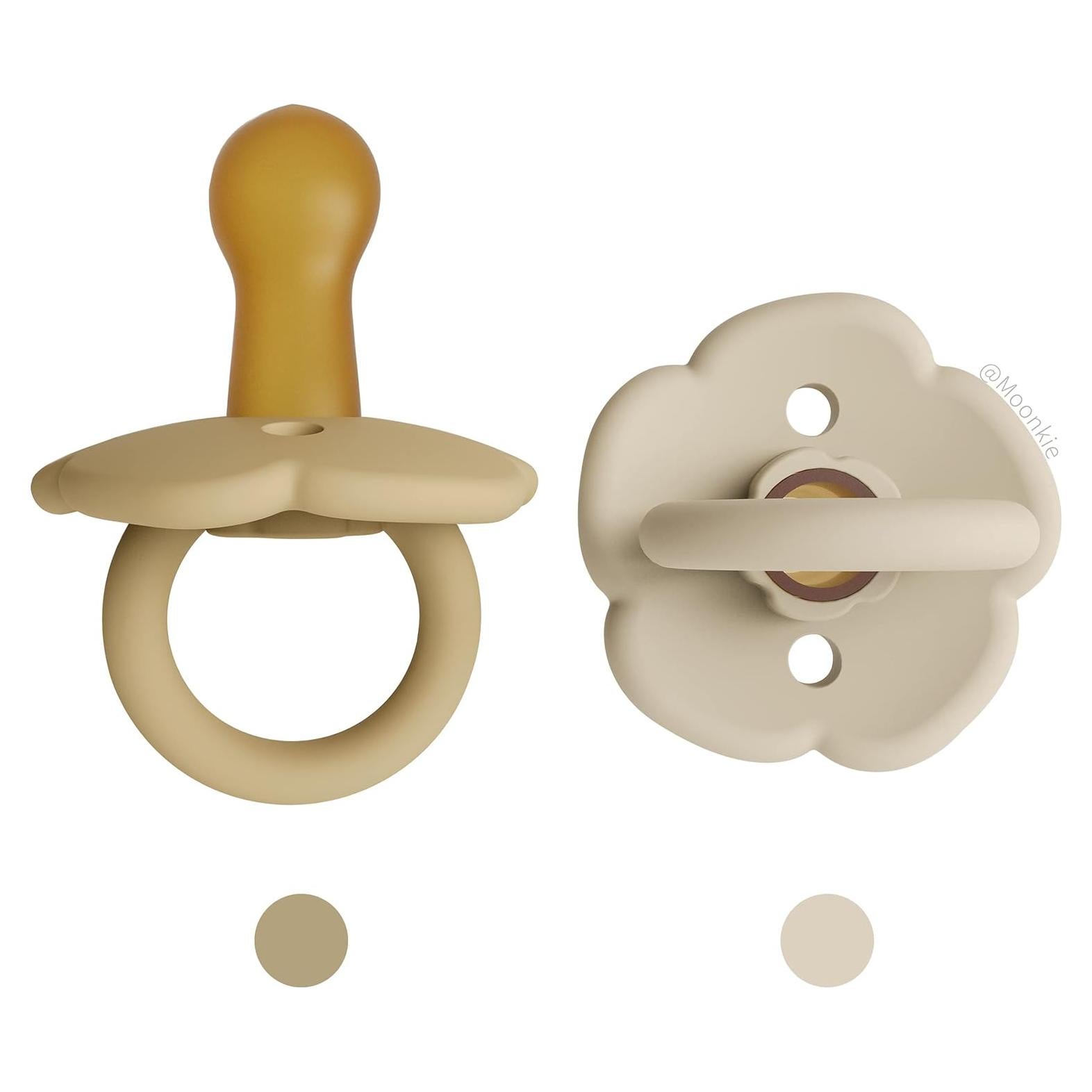 Juego de Chupetes Moonkie 2 Piezas Silicona 0-6 Meses