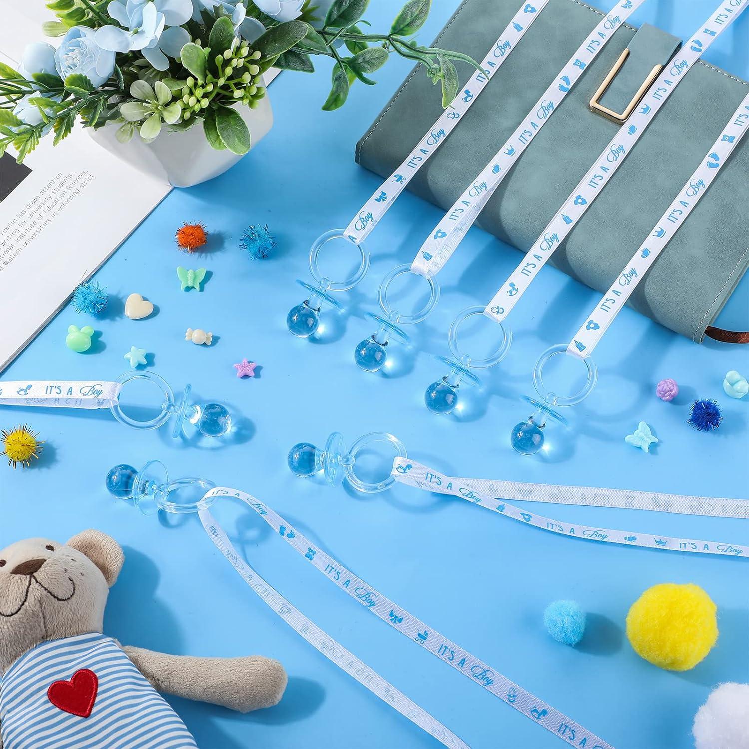 Collares de Chupetes para Baby Shower Junkin 60 Piezas Azul