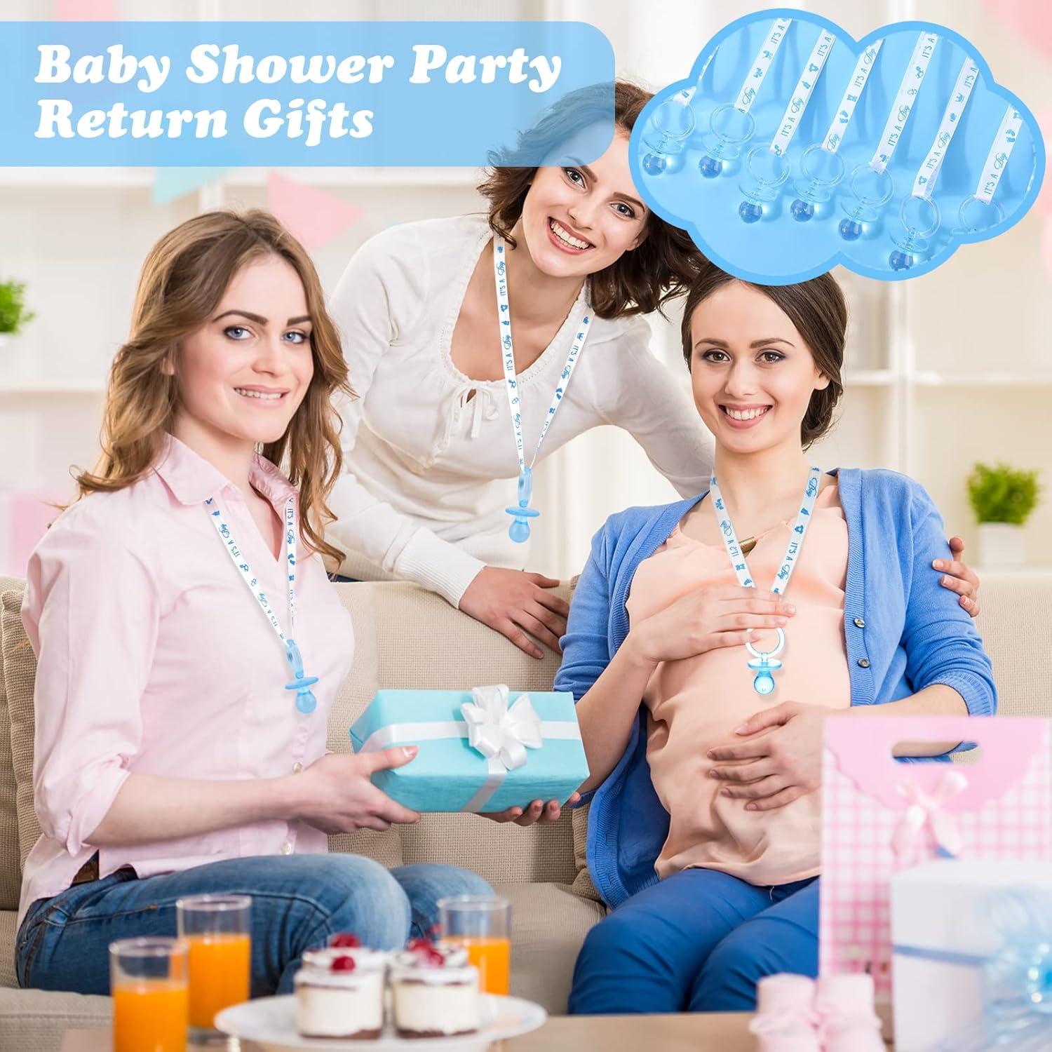 Collares de Chupetes para Baby Shower Junkin 60 Piezas Azul