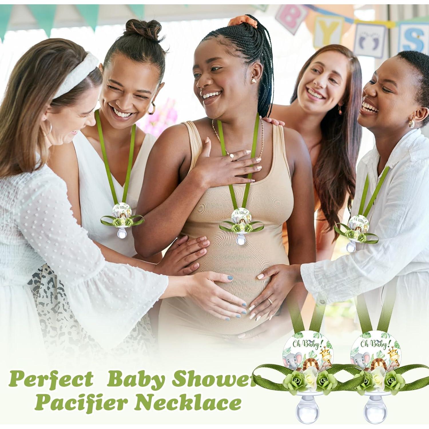 Collares de Chupete para Baby Shower Quelay 60 Pcs Animales