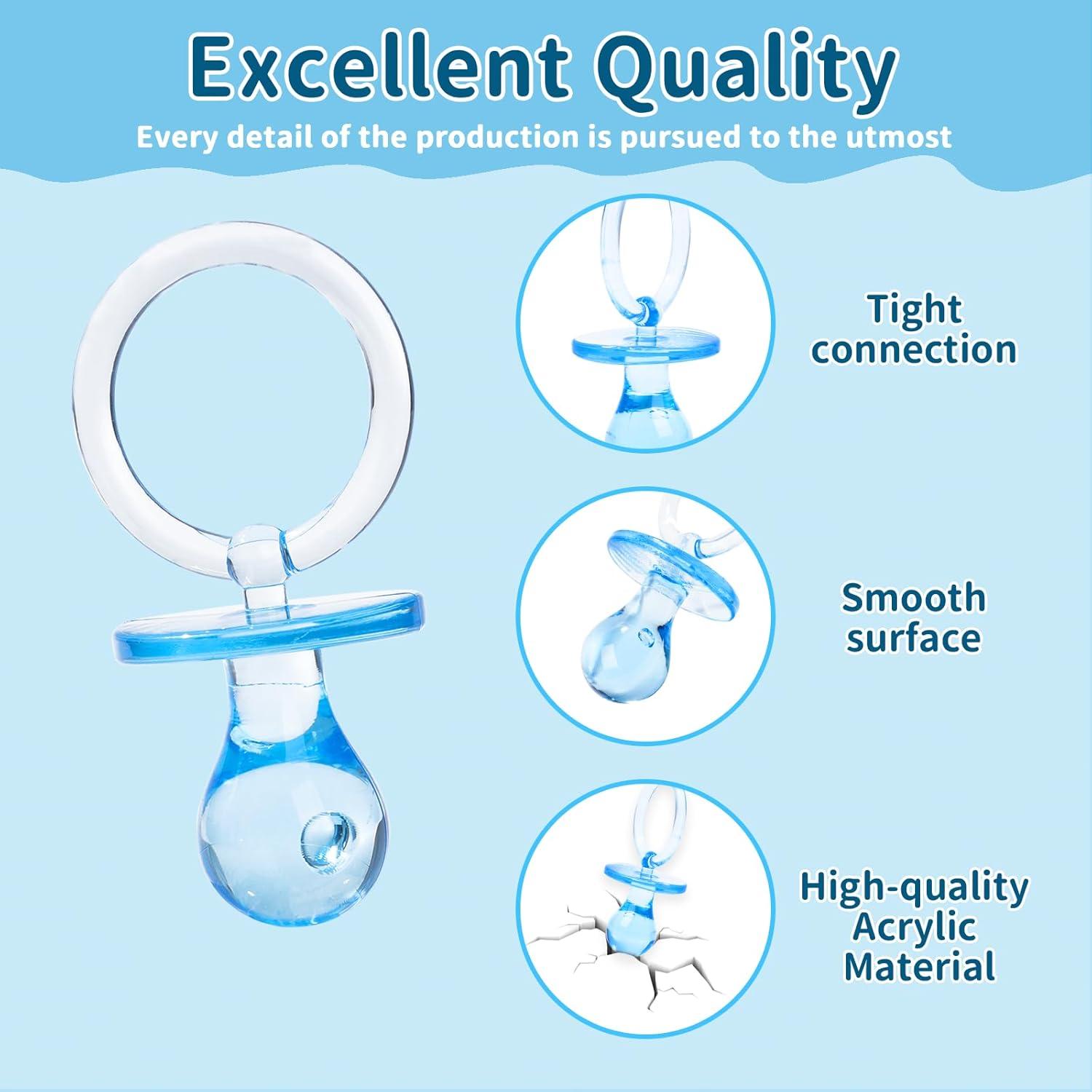 72 Chupetes de Baby Shower Azules XINHUIDALSQ 6.99 cm Decoración