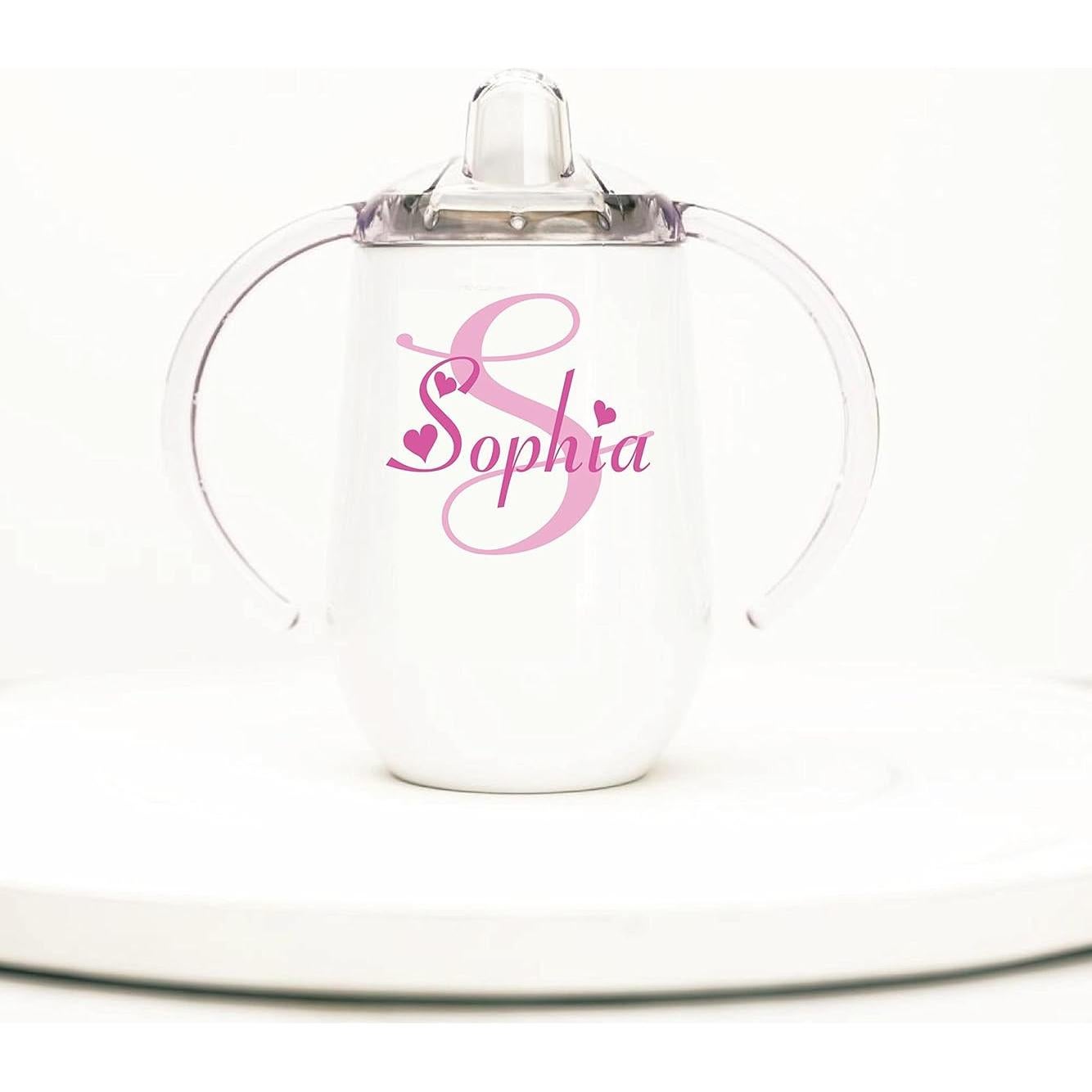 Chupetes Personalizados con Nombre - Paquete de 3 Rosa y Blanco - 0-6 y 6-18 Meses