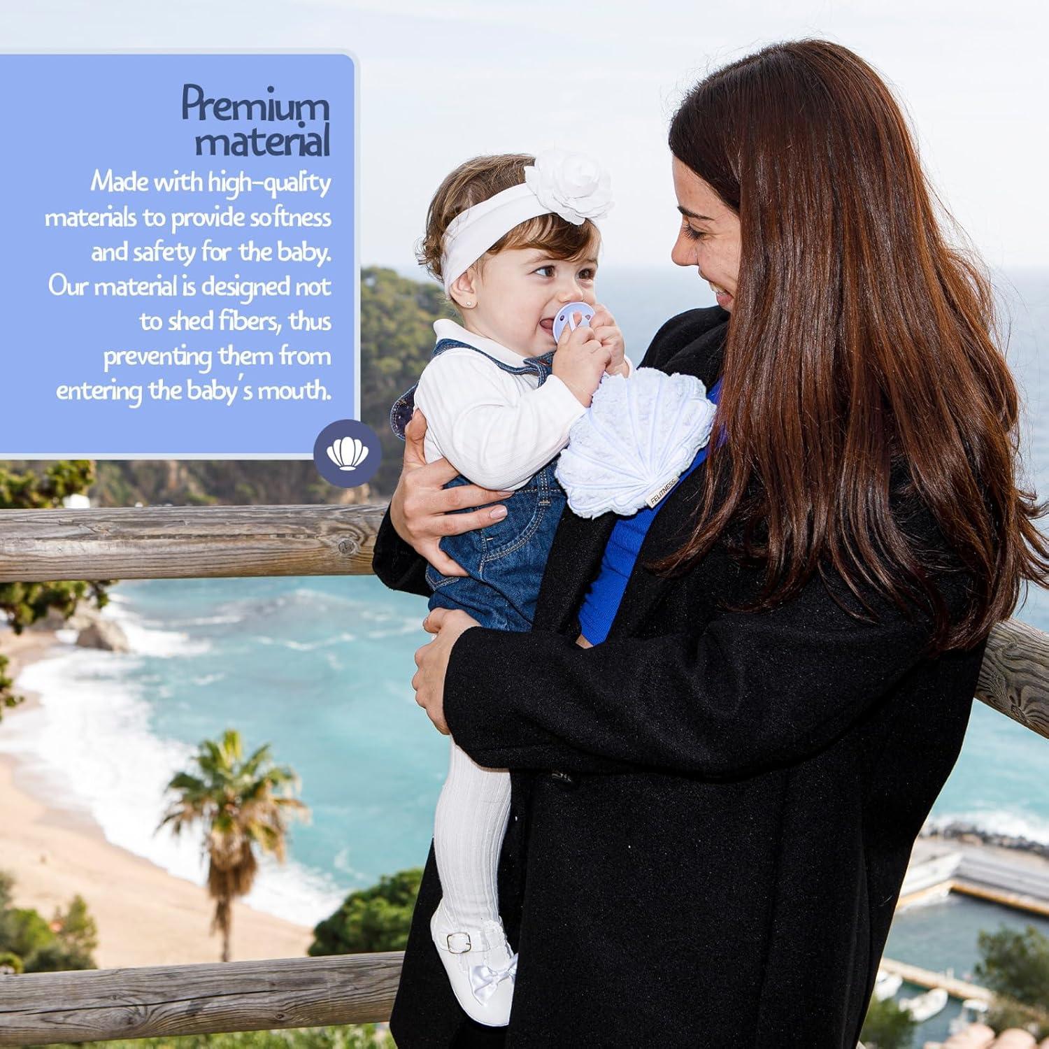 Sostenedor de Chupete Felitness Sherpa Azul Hipoalergénico