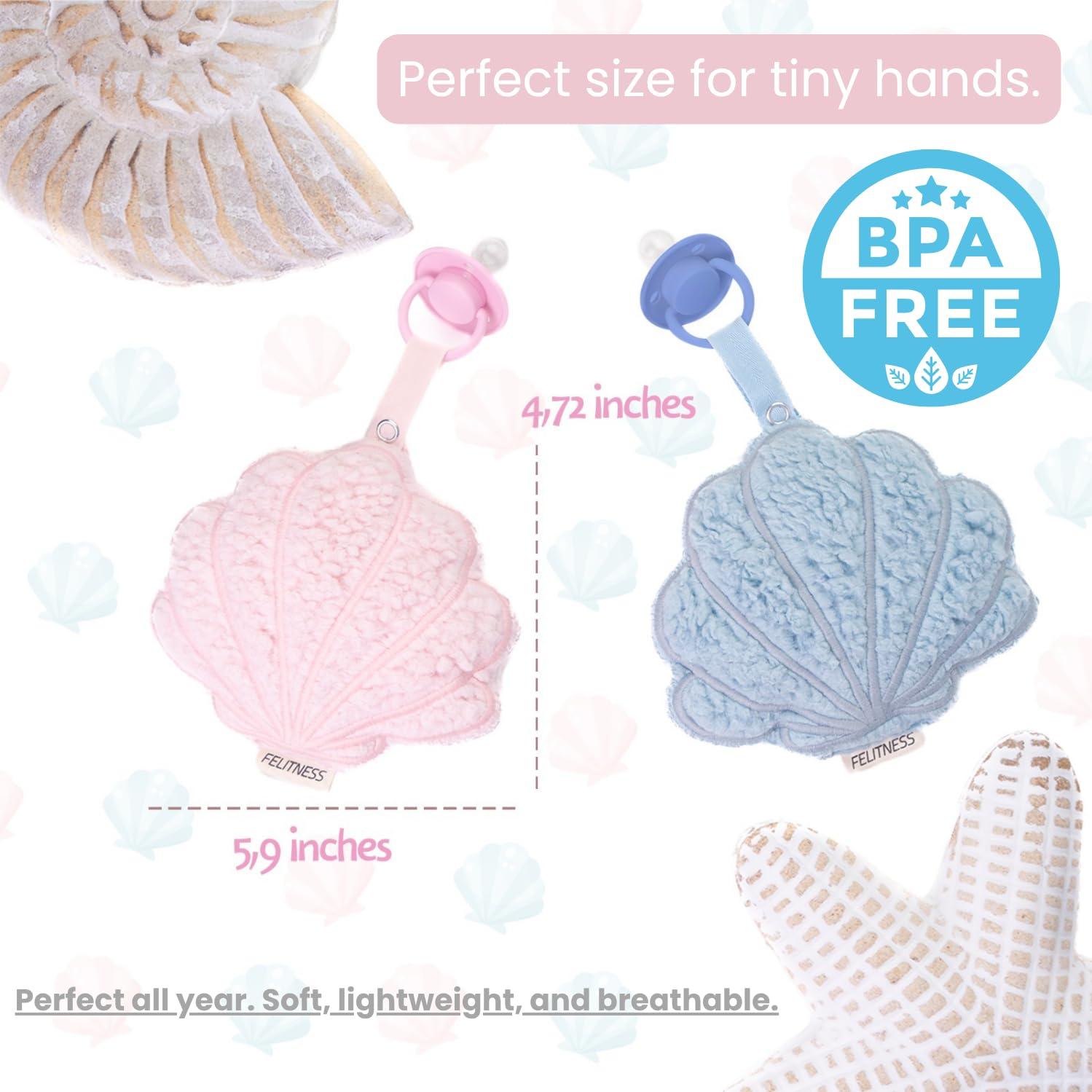 Sostenedor de Chupete Felitness Sherpa Azul Hipoalergénico