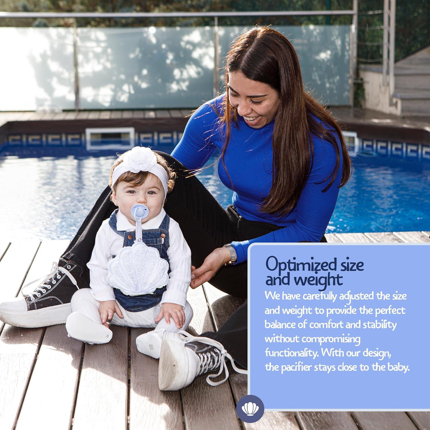 Sostenedor de Chupete Felitness Sherpa Azul Hipoalergénico