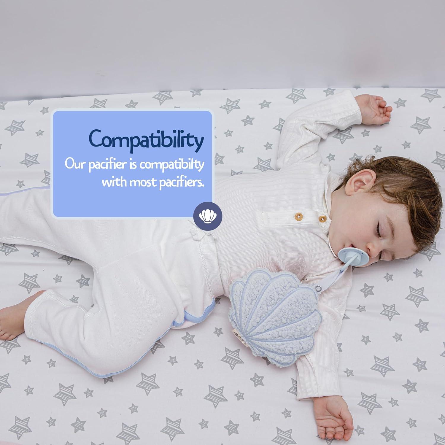 Sostenedor de Chupete Felitness Sherpa Azul Hipoalergénico