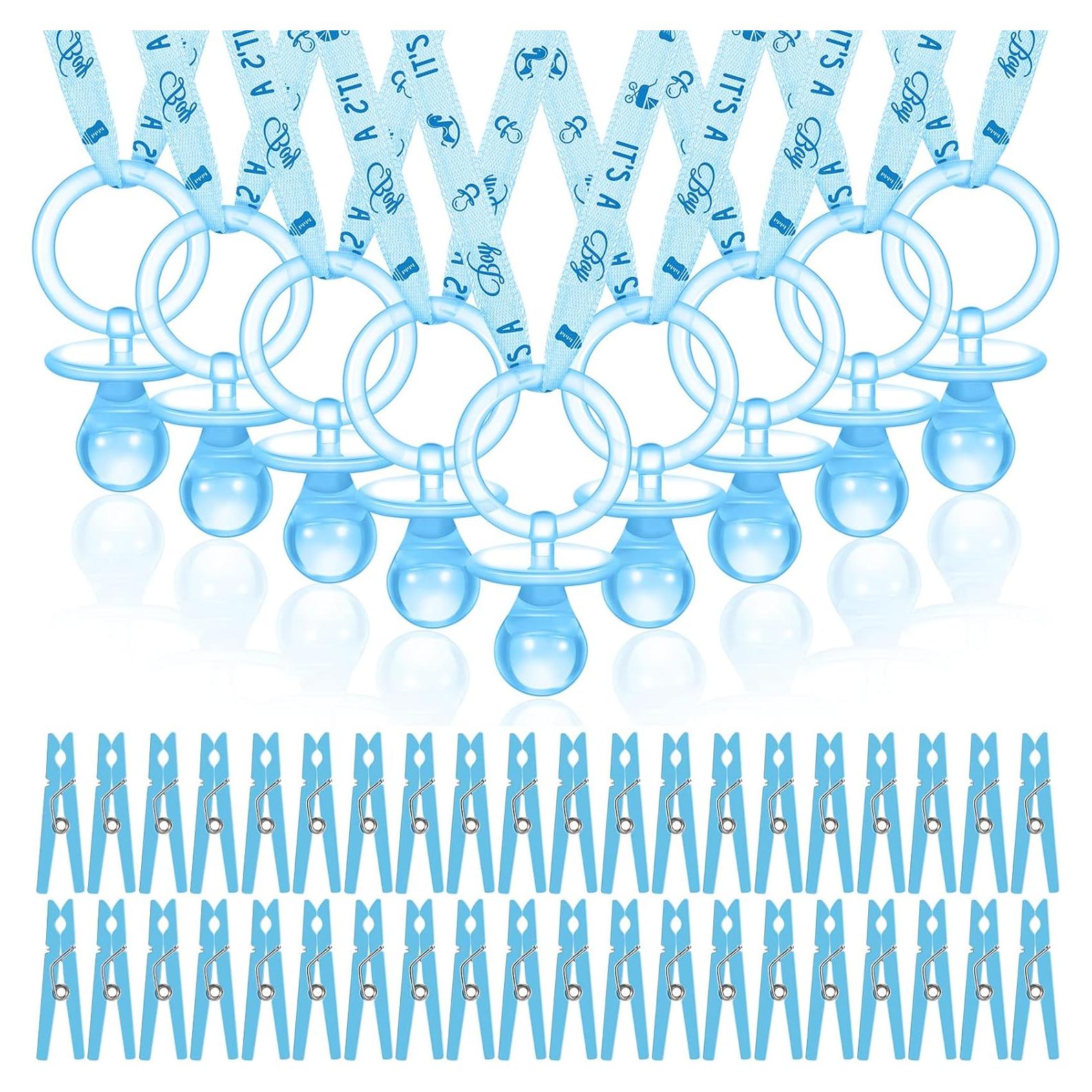 48 Sets Collares de Chupetes Azul Coume para Fiesta Bebé