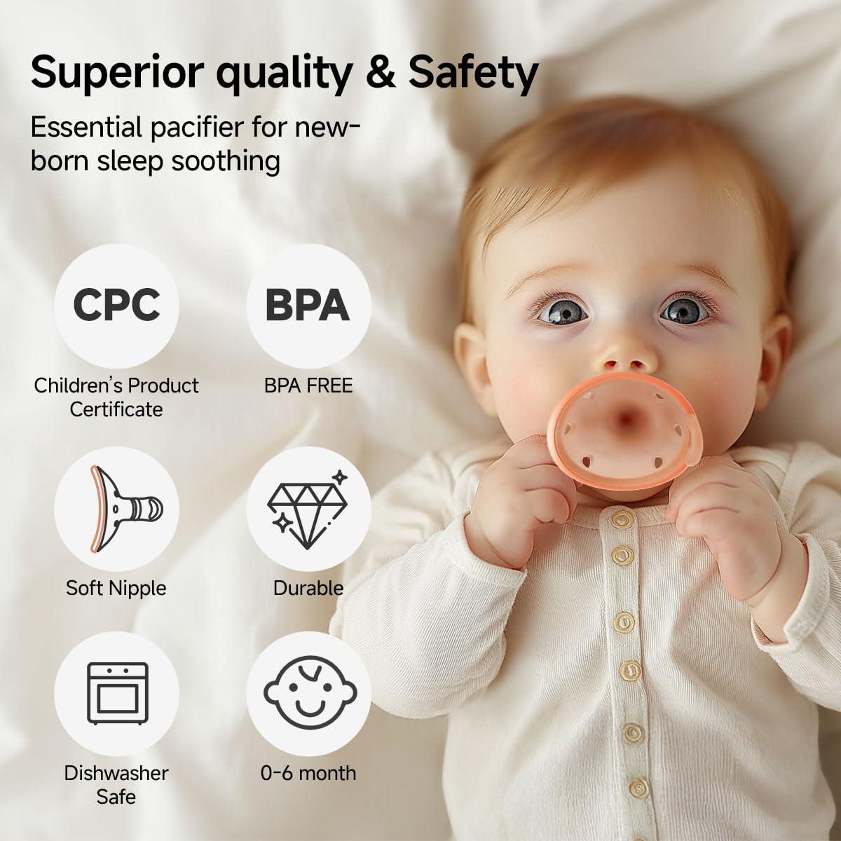 Chupetes para Bebés 0-6 Meses Silicona BPA Libre Set de 4