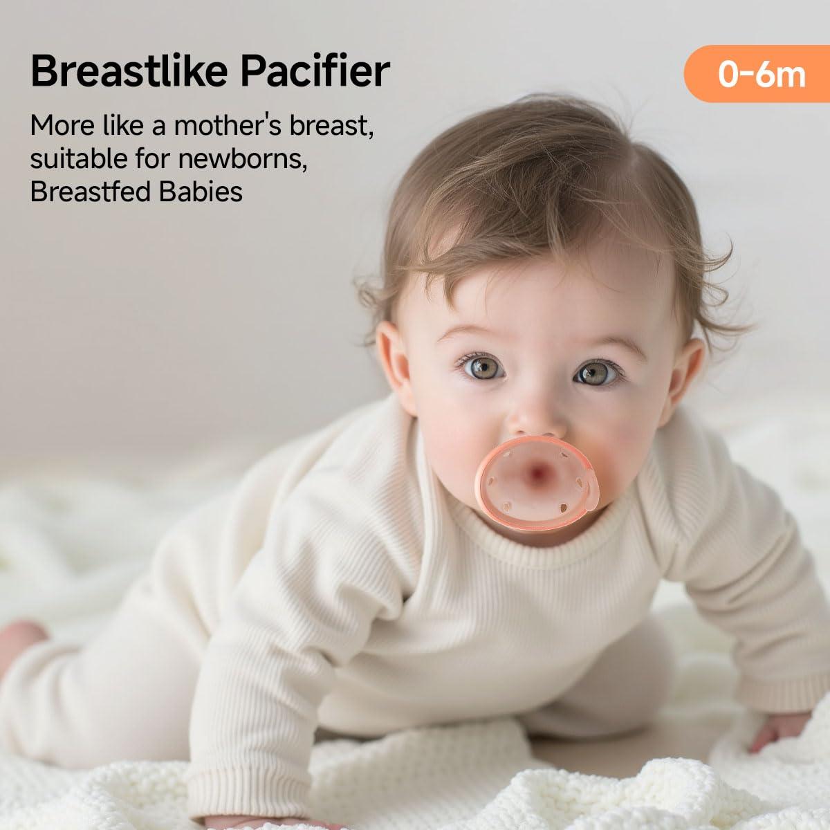 Chupetes para Bebés 0-6 Meses Silicona BPA Libre Set de 4