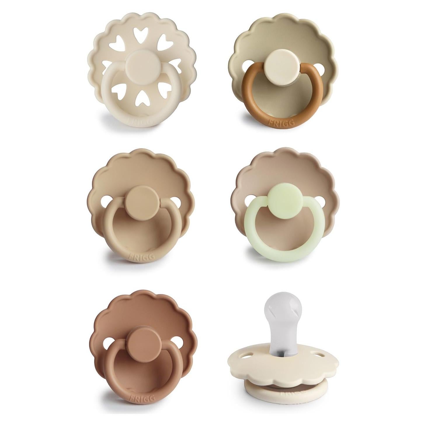 Chupete de Silicona FRIGG 6-Pack Encanto Canela 6-18 Meses
