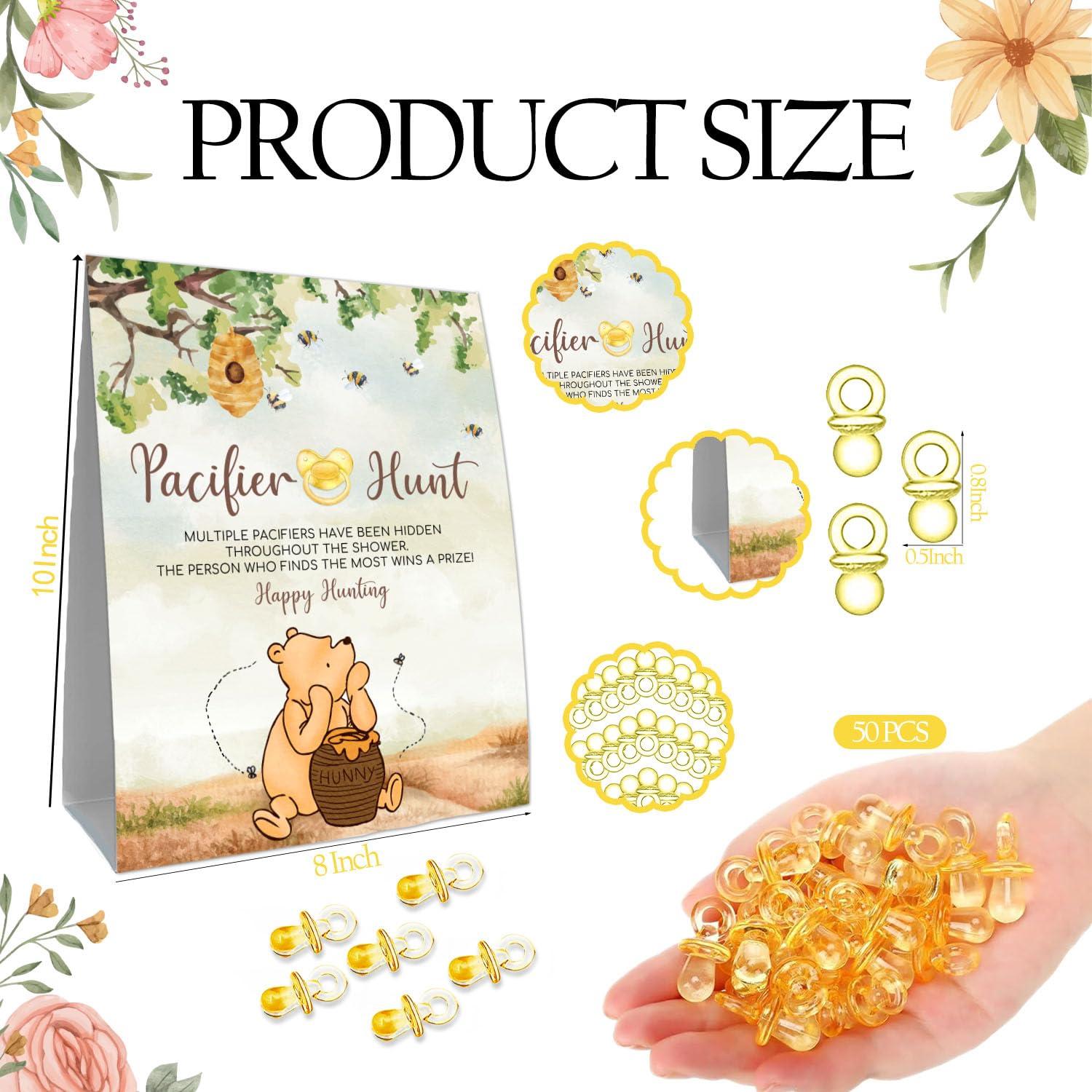 Juego de Chupetes Mini Amarillos Winnie Pooh - 50 Piezas