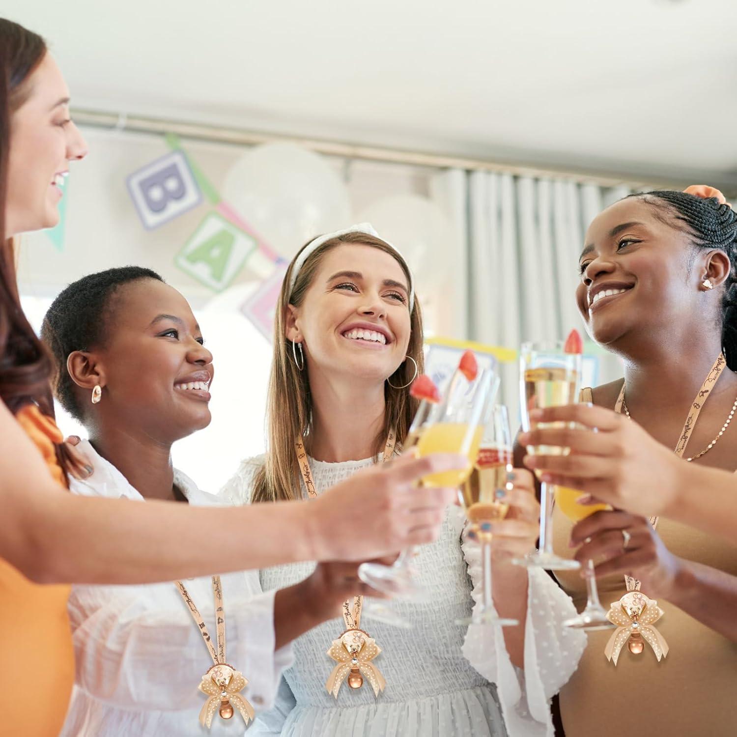 Hotop 36 Collares de Chupete Acrílico Baby Shower Niña