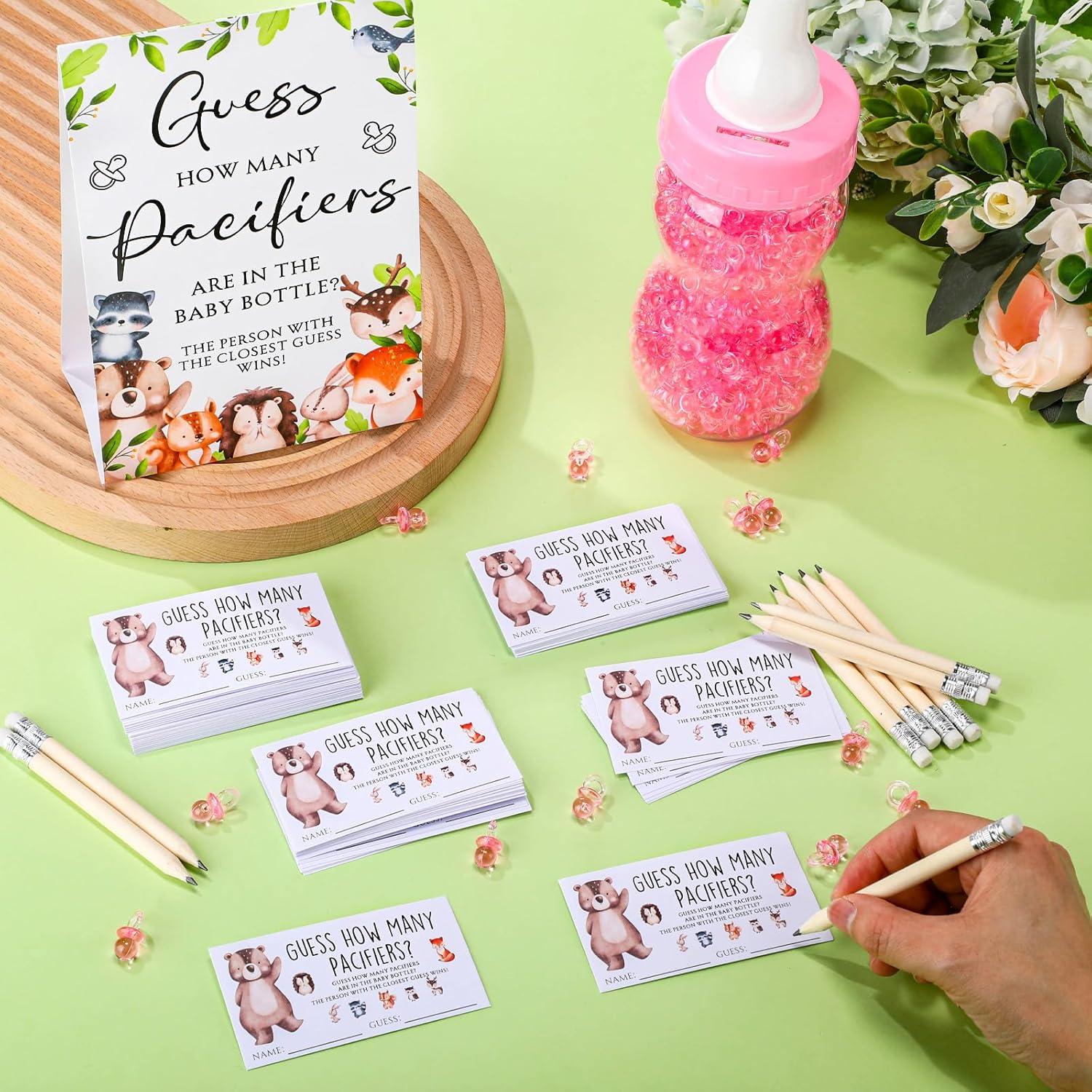 Juego de Baby Shower Roowest 512 Piezas Adivina Chupetes