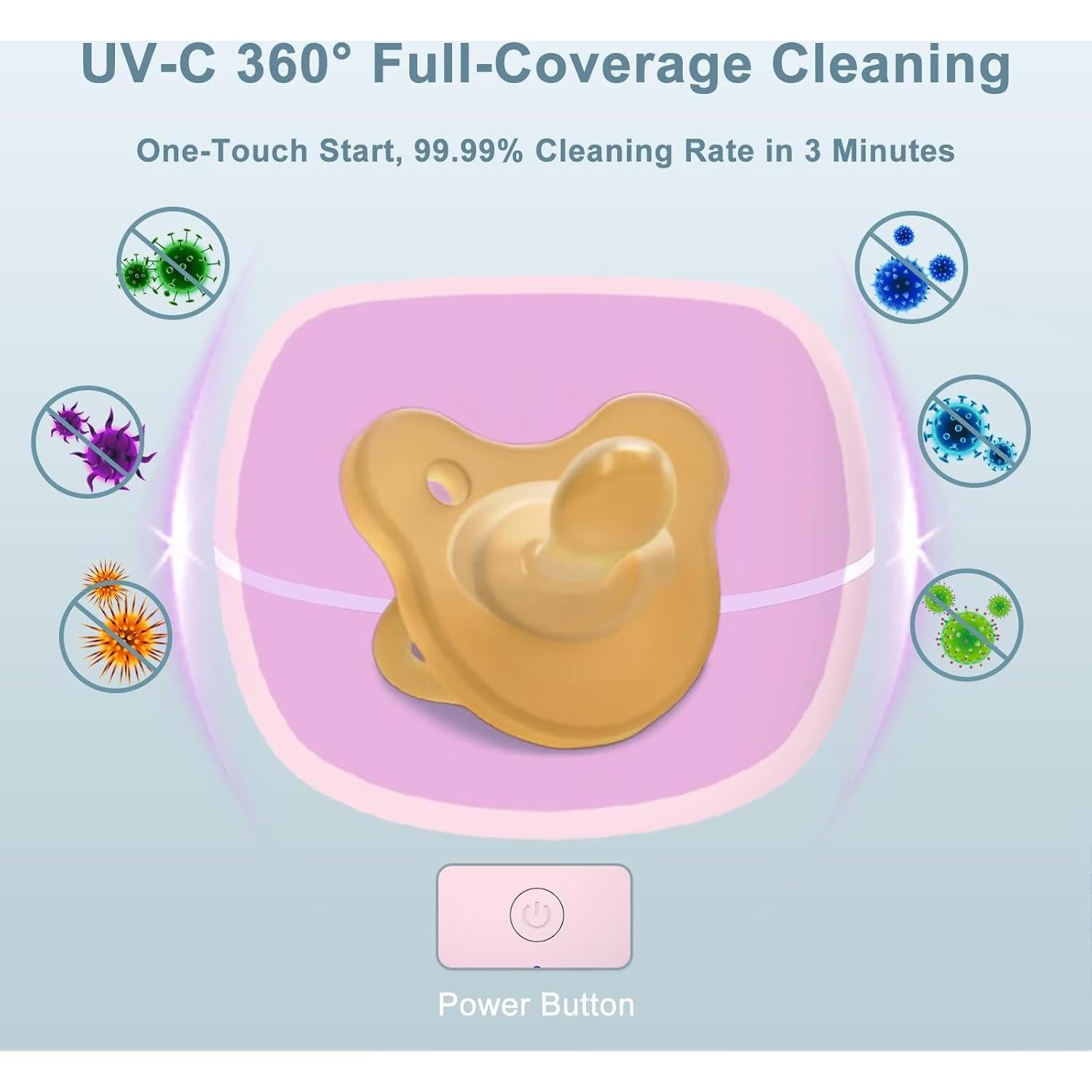 Desinfectador de Chupetes Portátil Zyntieu UV-C 99.99% Limpio
