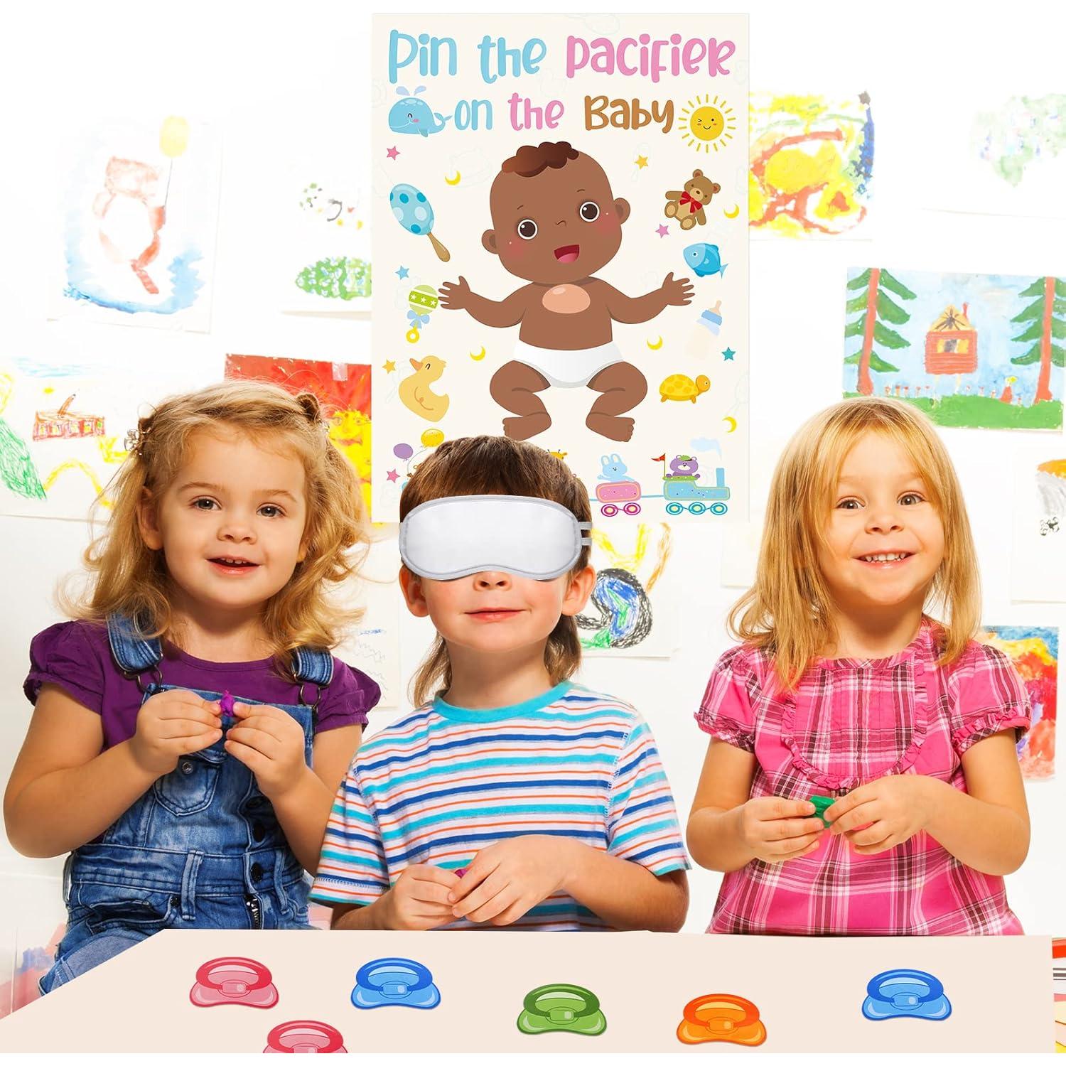 Juego de Baby Shower Afroamericano Yinder con 36 Pegatinas