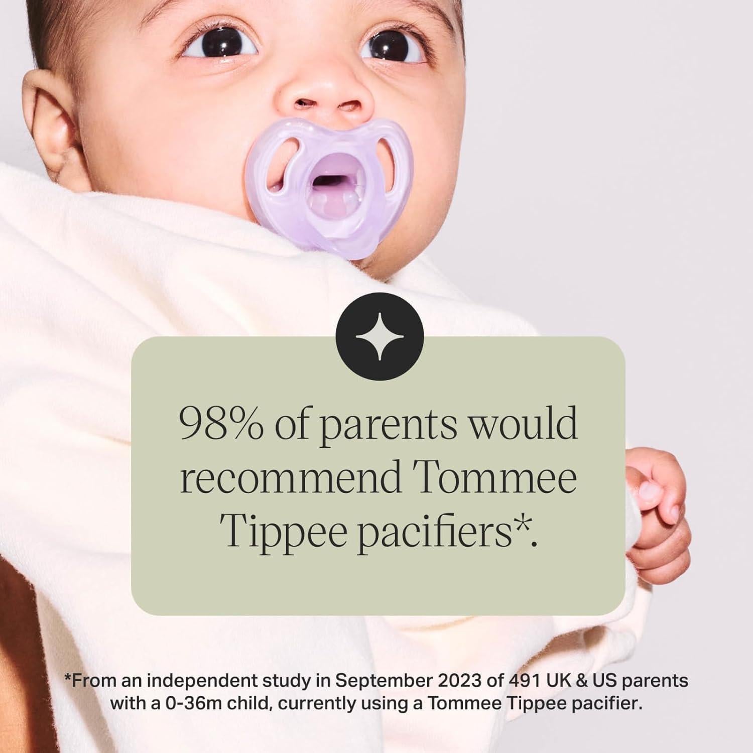 Chupete de Silicona Tommee Tippee 18-36 Meses Paquete de 4