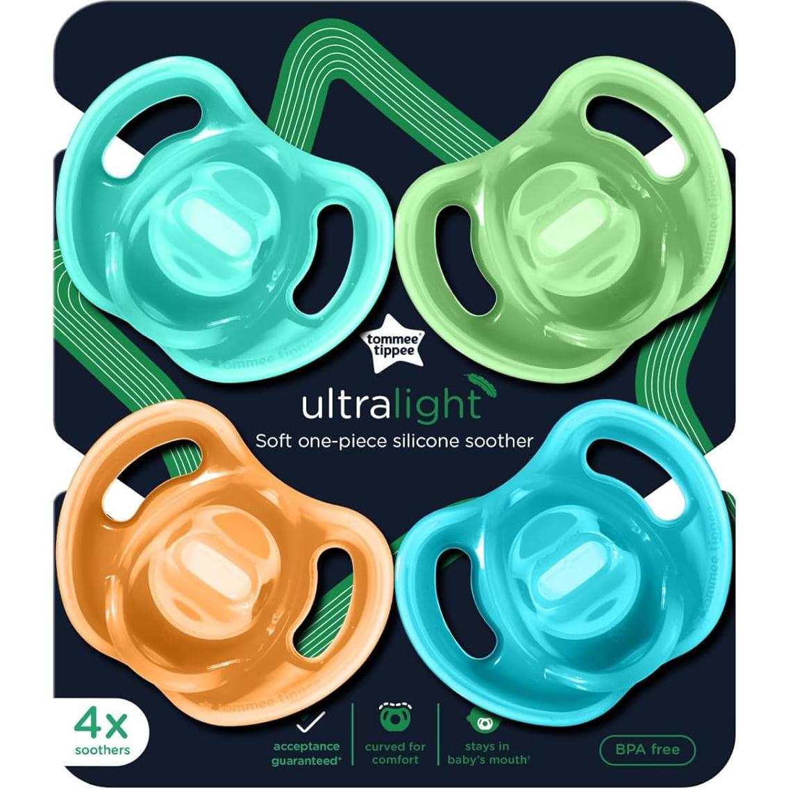 Chupete de Silicona Tommee Tippee 18-36 Meses Paquete de 4