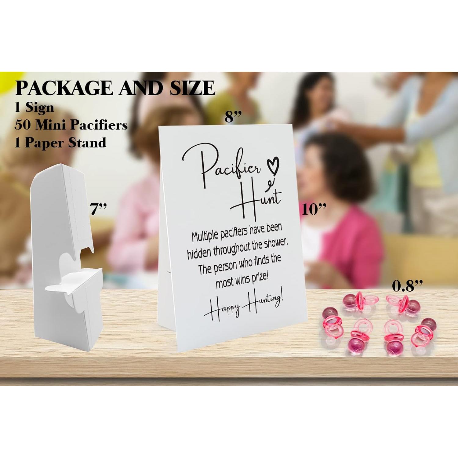 Juego de Caza Chupetes Baby Shower GNATV - 50 Chupetes Mini