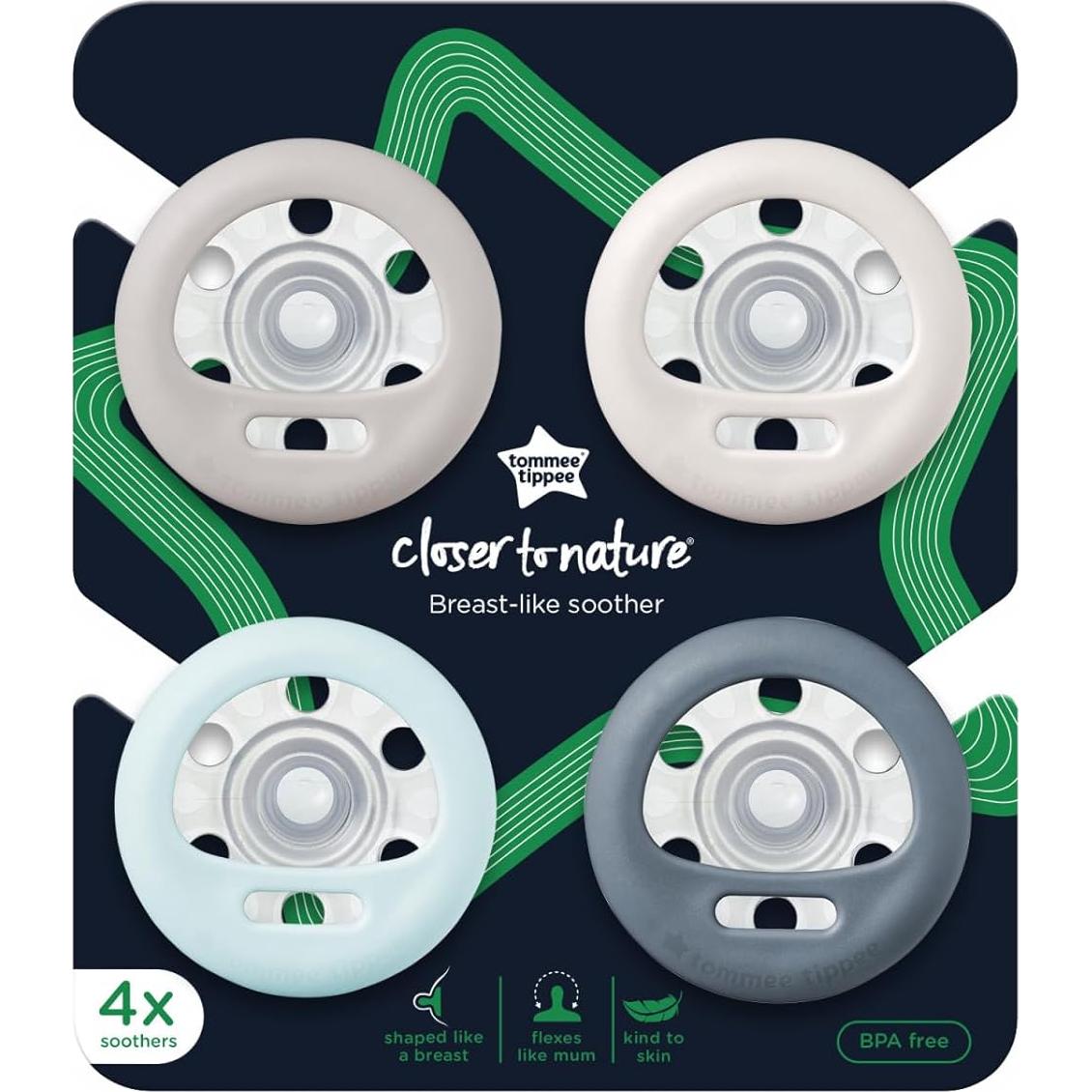 Chupete Tommee Tippee 0-6 Meses Silicona Sin BPA Paquete 4