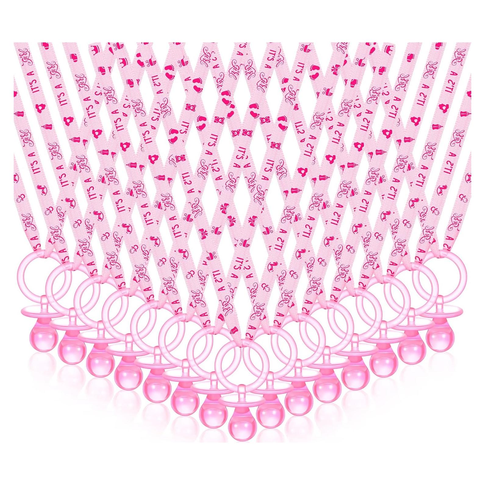 Collares de Chupetes Rosa Chengu 100 Pcs Baby Shower