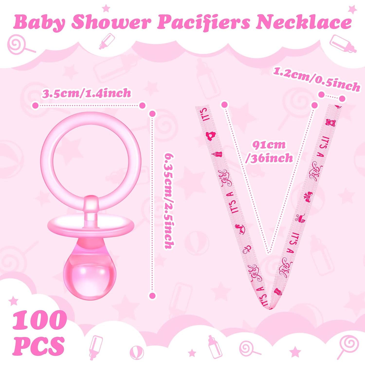 Collares de Chupetes Rosa Chengu 100 Pcs Baby Shower