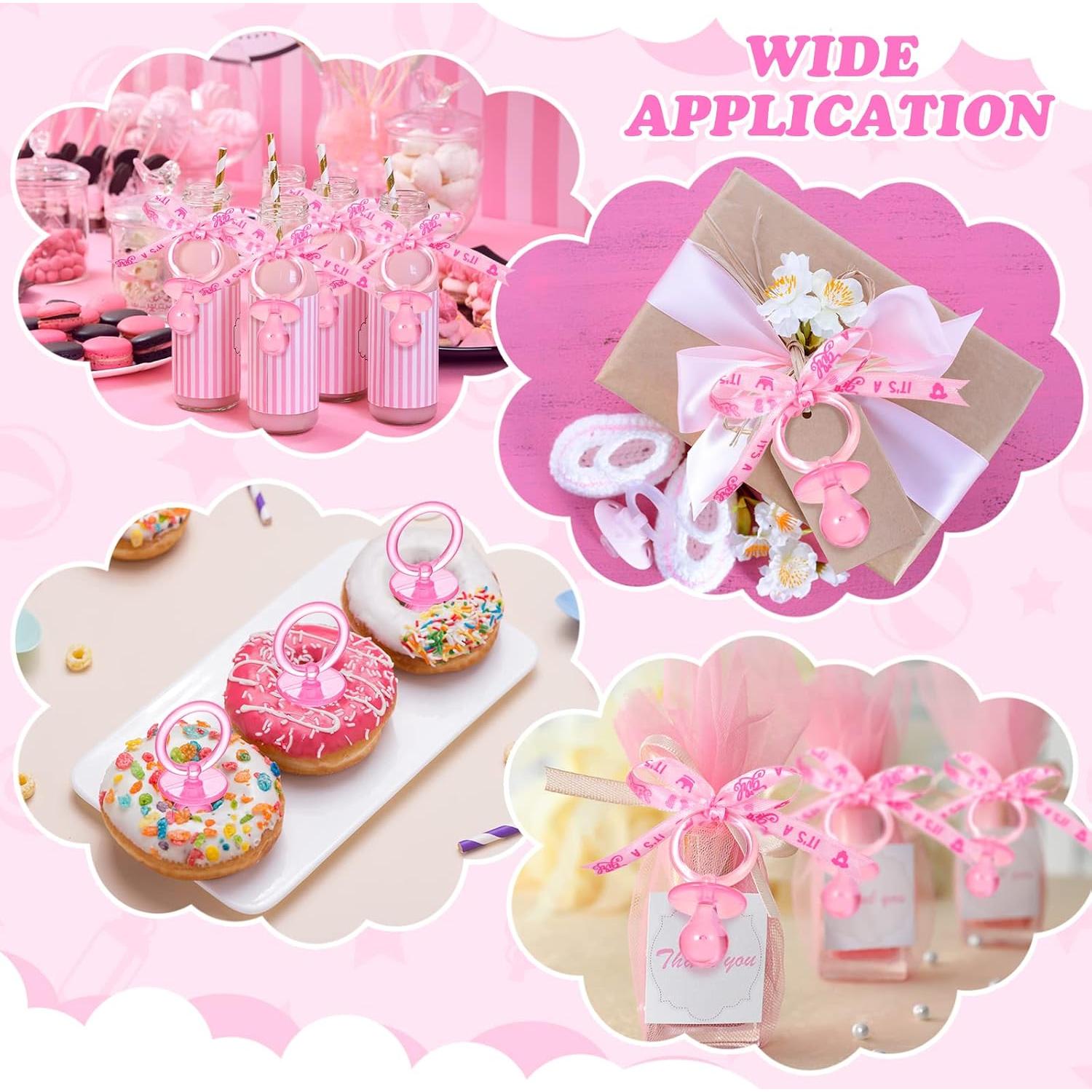 Collares de Chupetes Rosa Chengu 100 Pcs Baby Shower