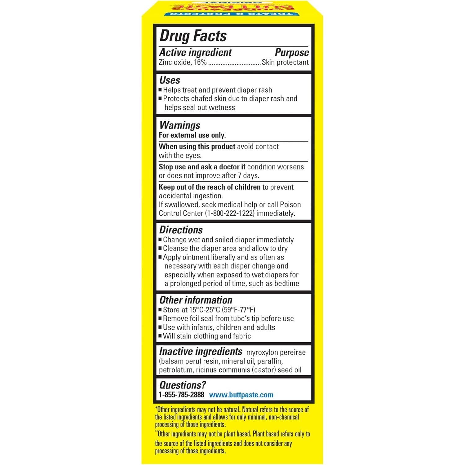 Crema para erupciones de pañal Boudreaux's Butt Paste 56.7g