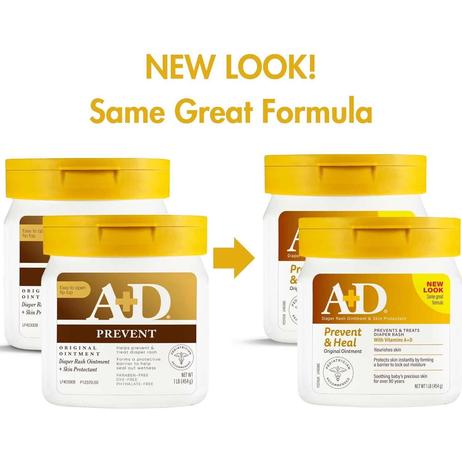 Pomada A+D Original para Erupciones de Pañal 0.45 kg - 2 Tarros