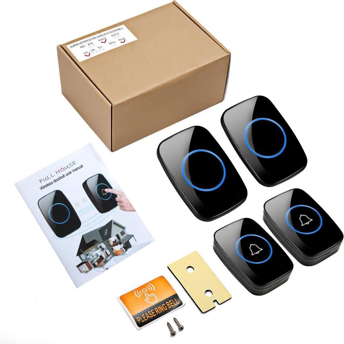 Timbre Inalámbrico Full House A10 2 Botones 60 Melodías