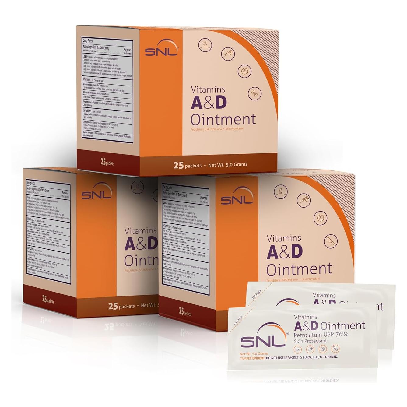 Ungüento de Vitaminas A&D SNL - 75 Paquetes de 5g