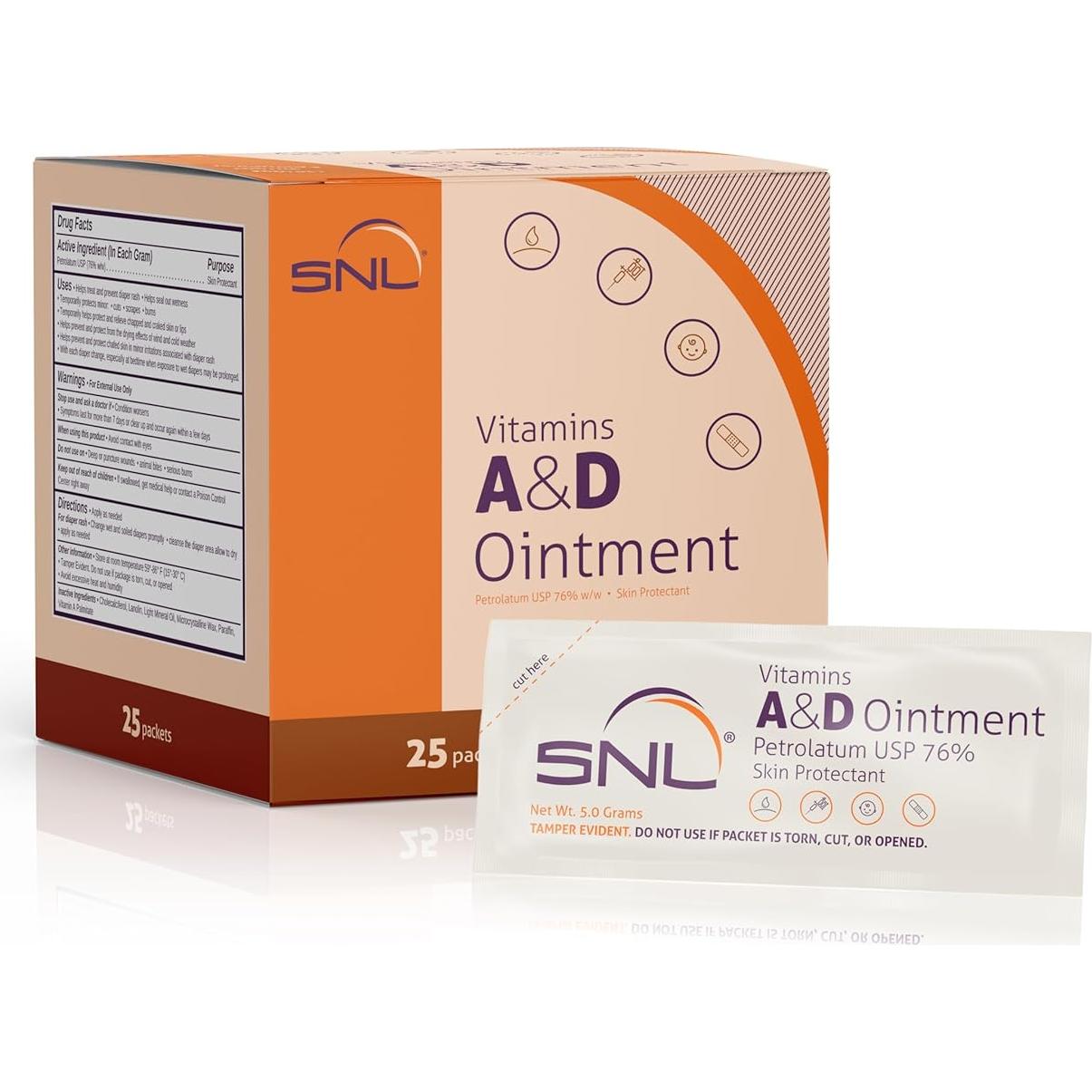 Ungüento de Vitaminas A&D SNL - 75 Paquetes de 5g