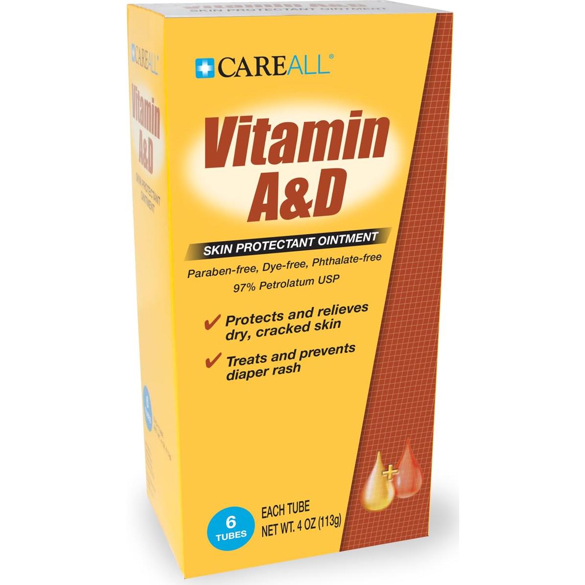 Ungüento Vitamina A&D CareAll 6 Tubos 113.4g para Dermatitis