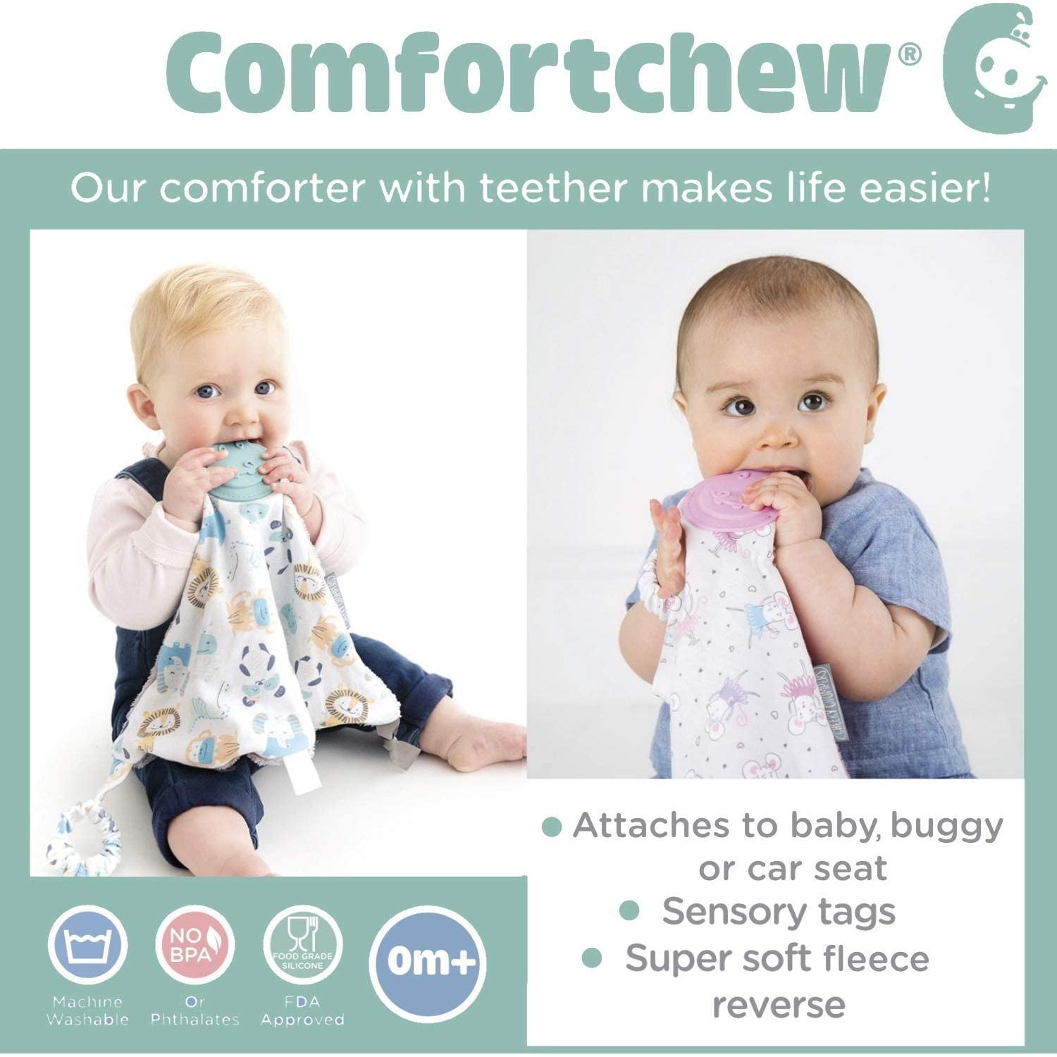 Manta para bebé Cheeky Chompers Comfortchew con mordedor