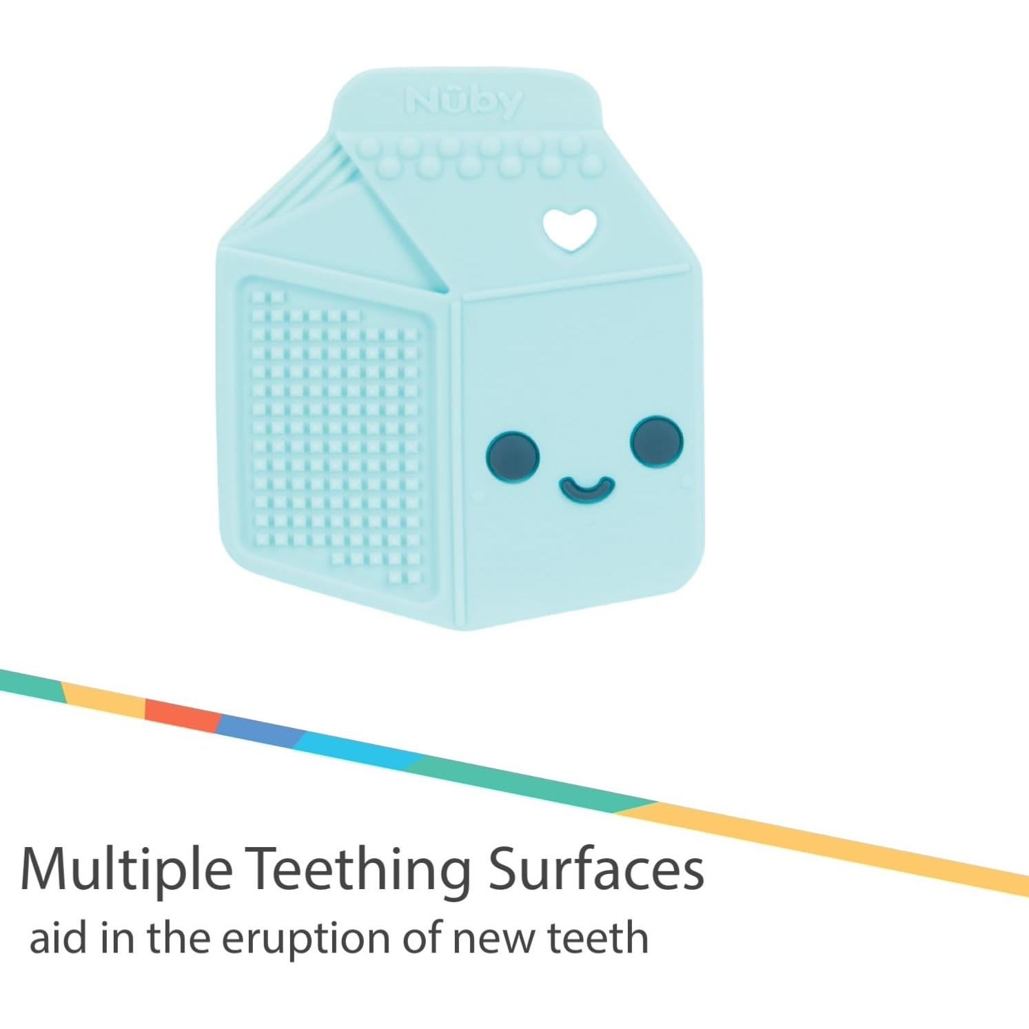Mordedor de Silicona Nuby Cartón de Leche 3+ Meses