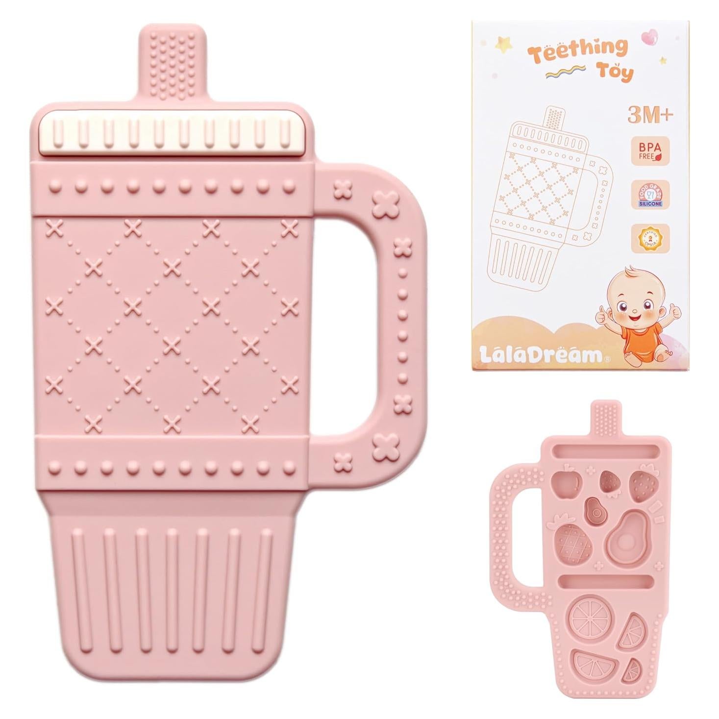 Juguete de Dentición LalaDream Rosa Tumbler Silicona 3+ Meses