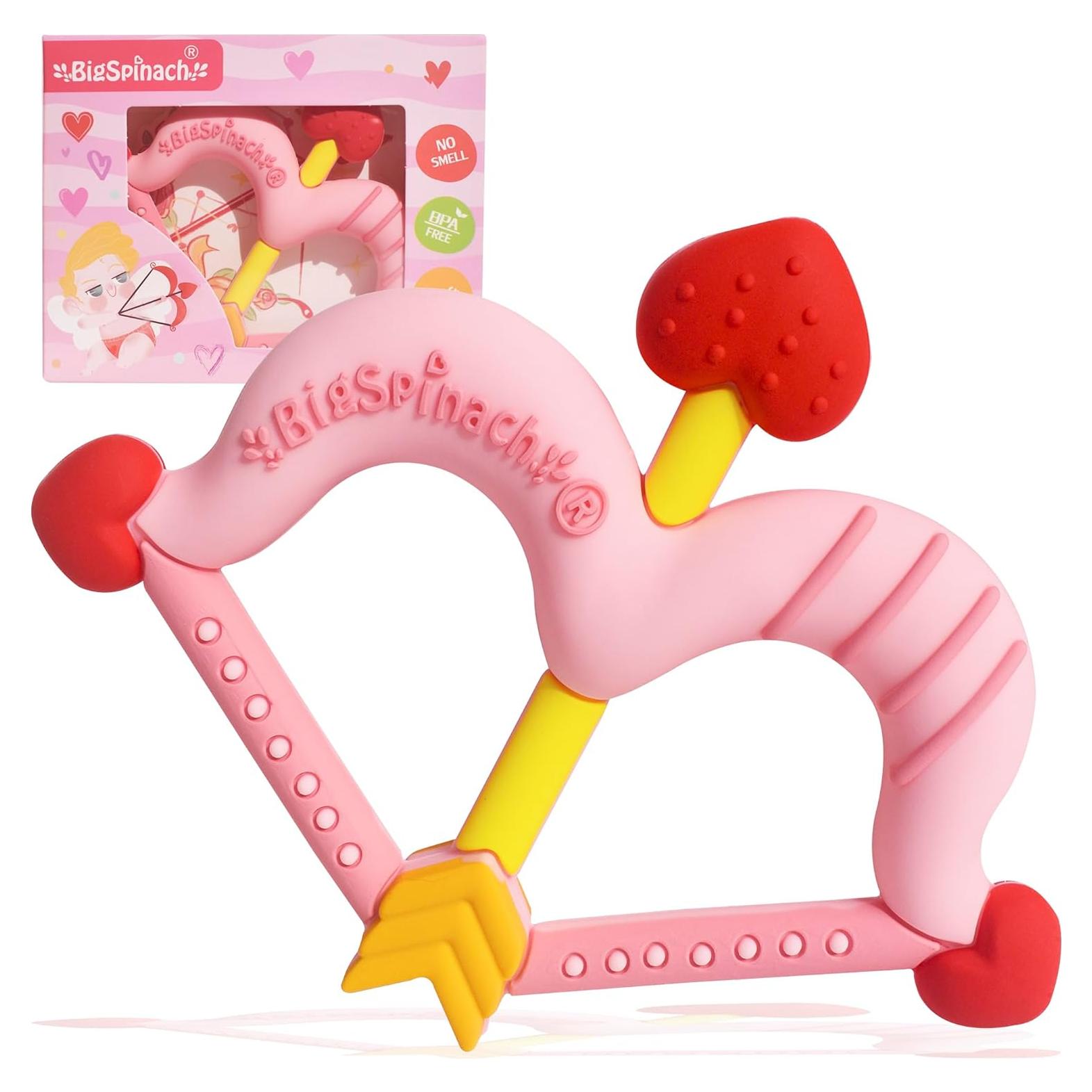 Mordedor de Silicona Corazón Rosa para Bebés - Cupido