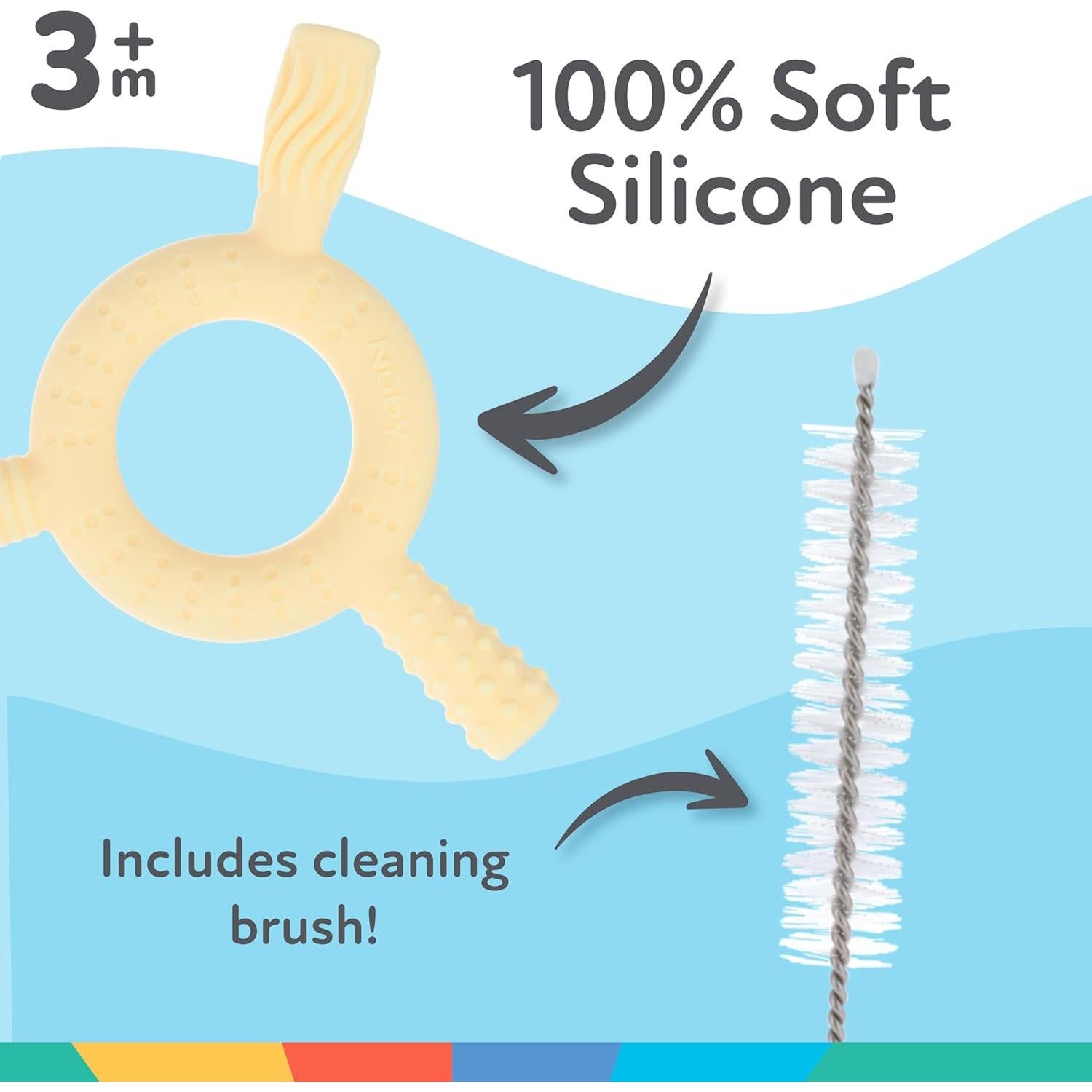 Mordedor de Dentición Nuby Silicona 100% Suave 2 Piezas