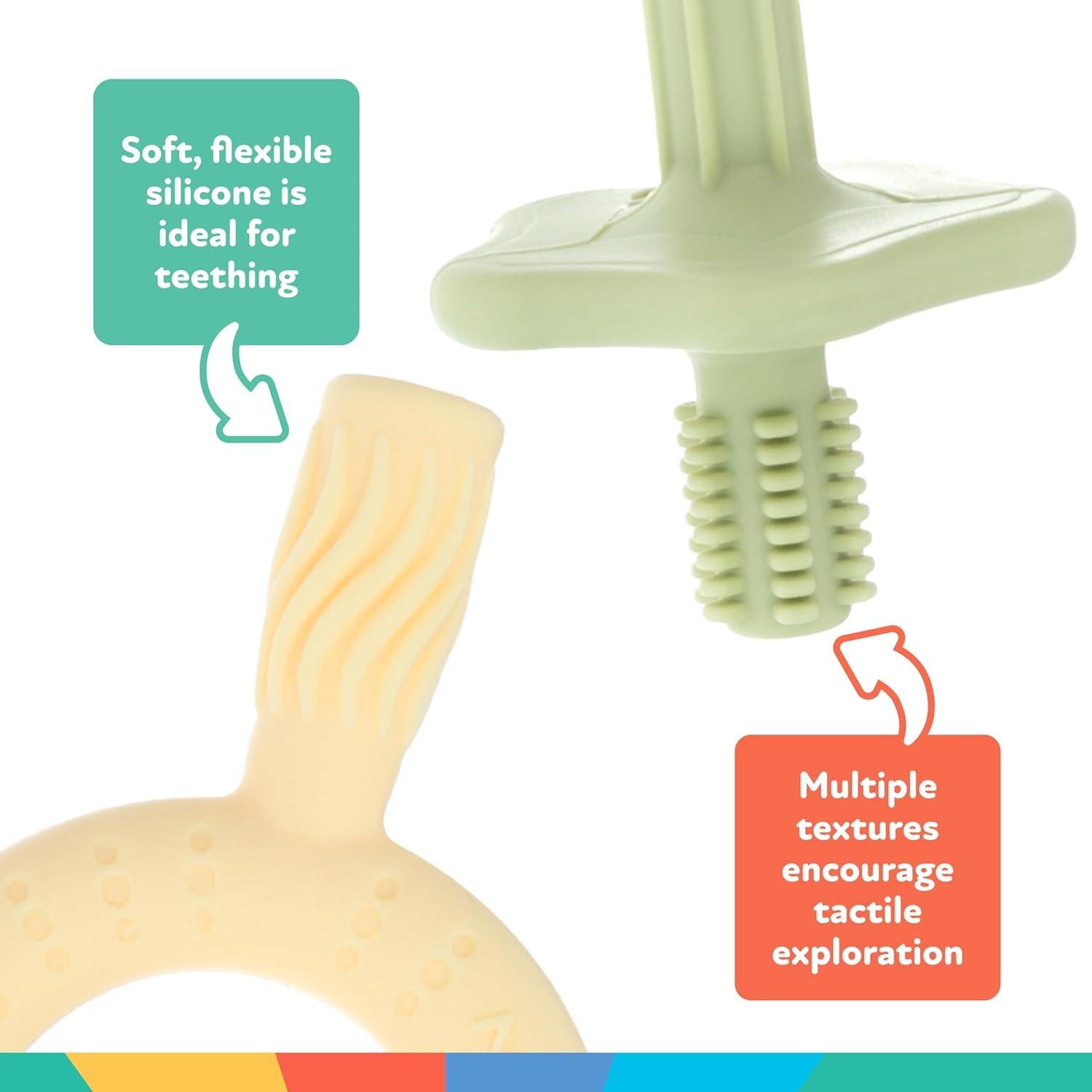 Mordedor de Dentición Nuby Silicona 100% Suave 2 Piezas